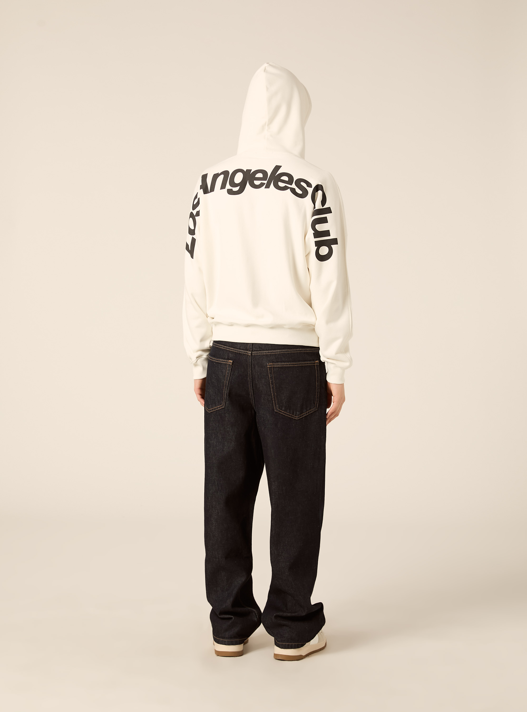 Sudadera Boxy con Estampado en Relieve, WH1 OFF WHITE