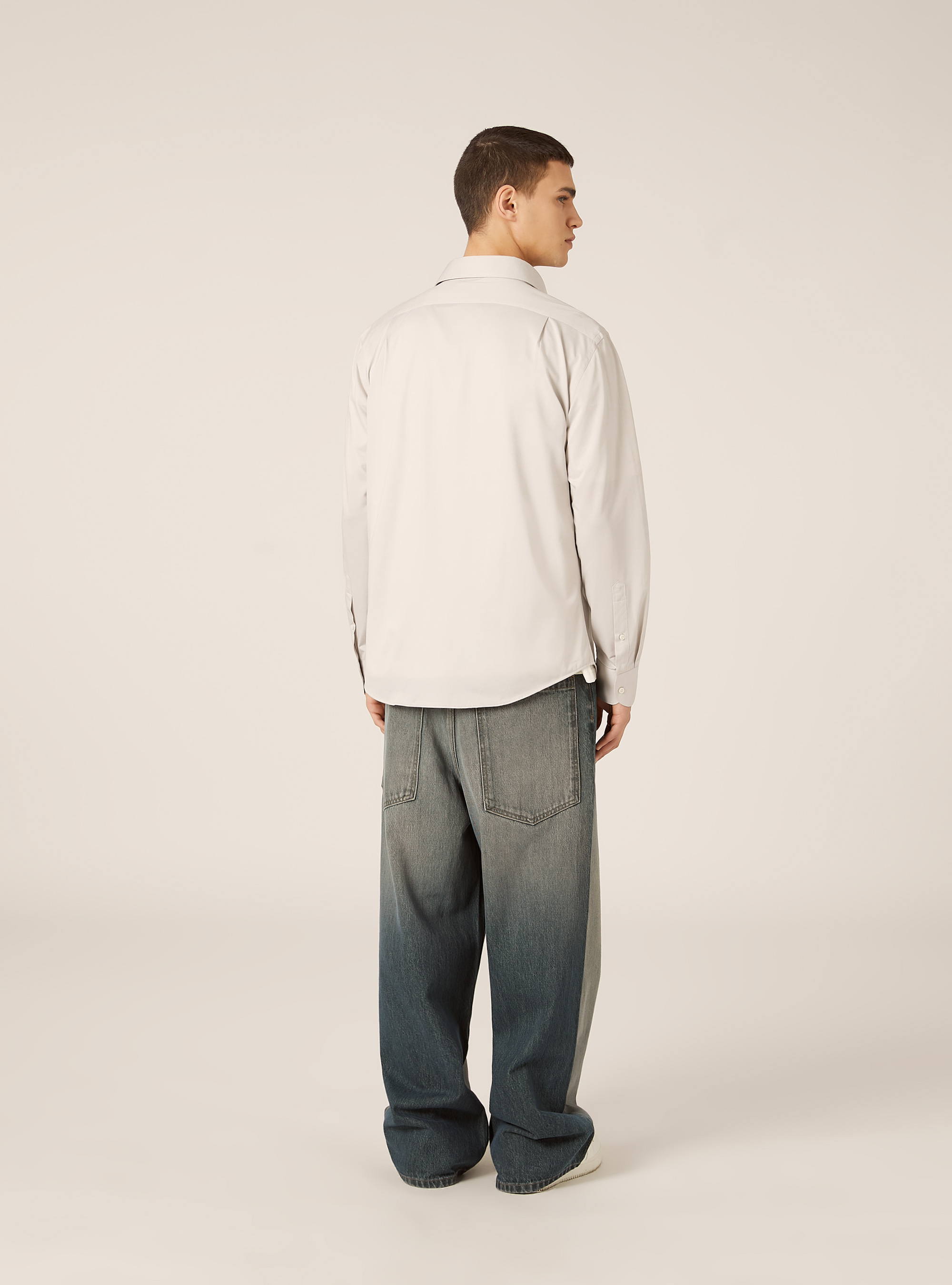 Traveller-Hemd aus Jersey, MBG3 BEIGE MEL LIGHT