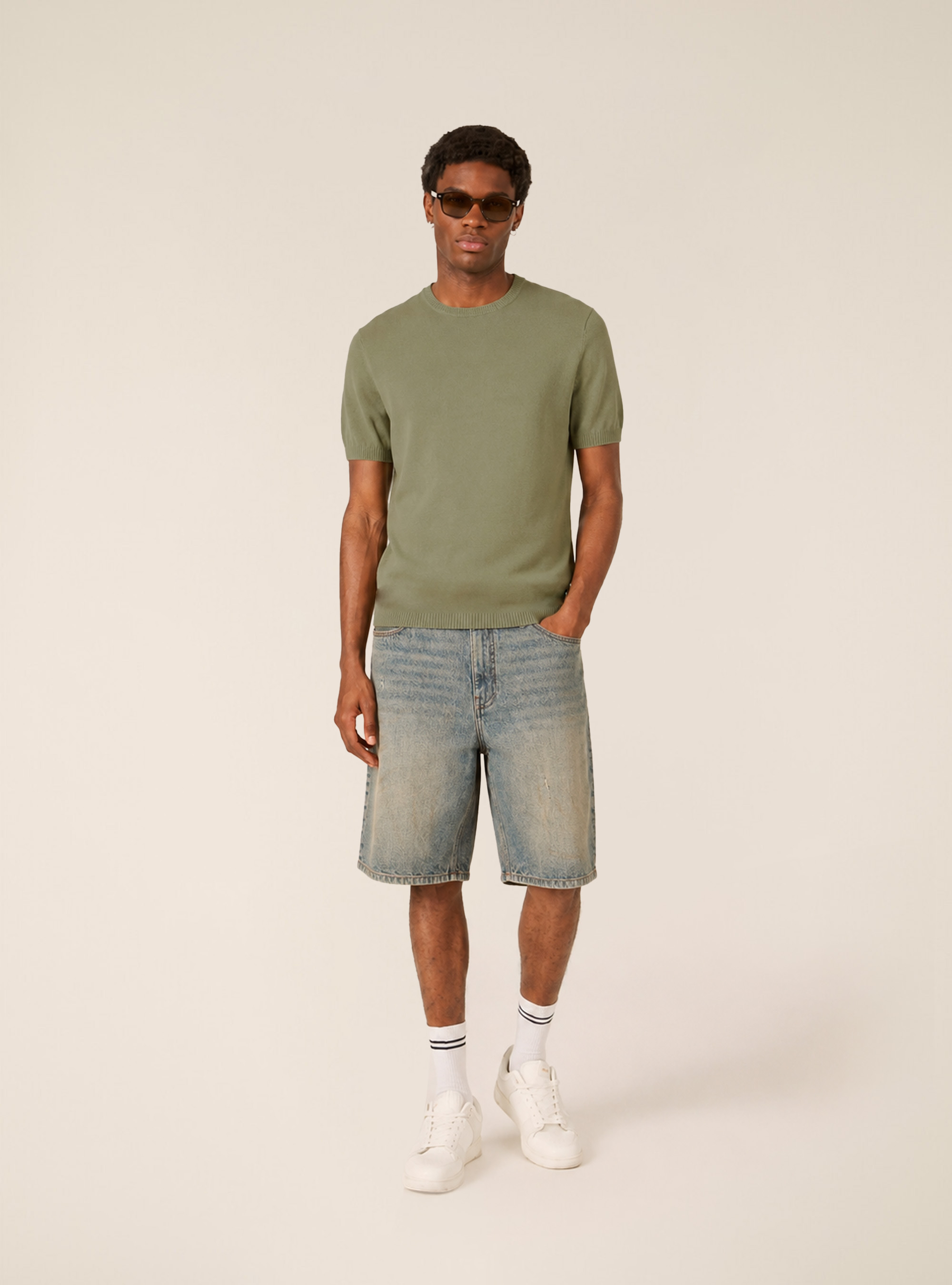 Short Sleeve Lightweight Knit T-Shirt, KY3 KAKY LIGHT