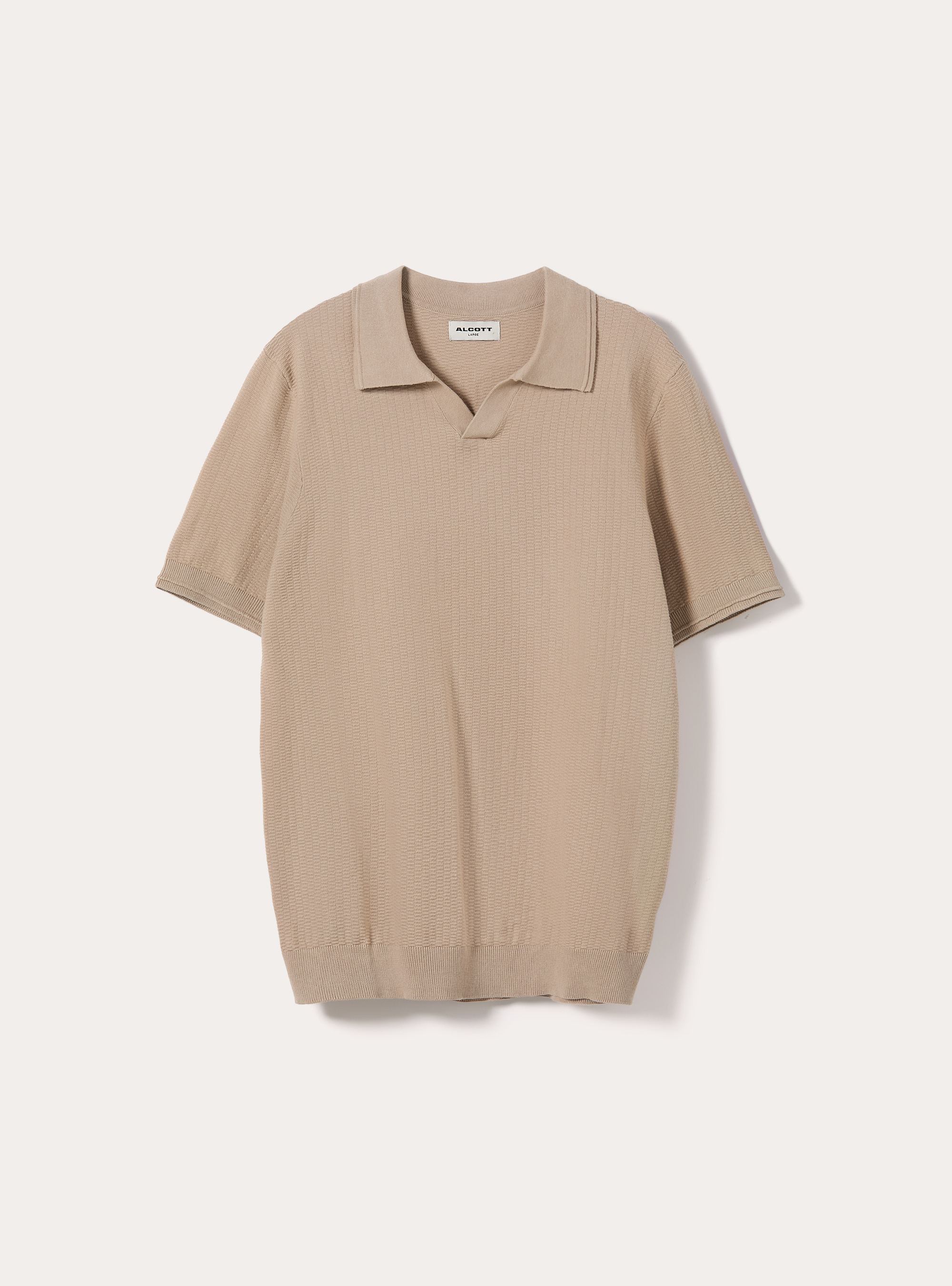 Polo derby in maglia, BEIGE MEDIO