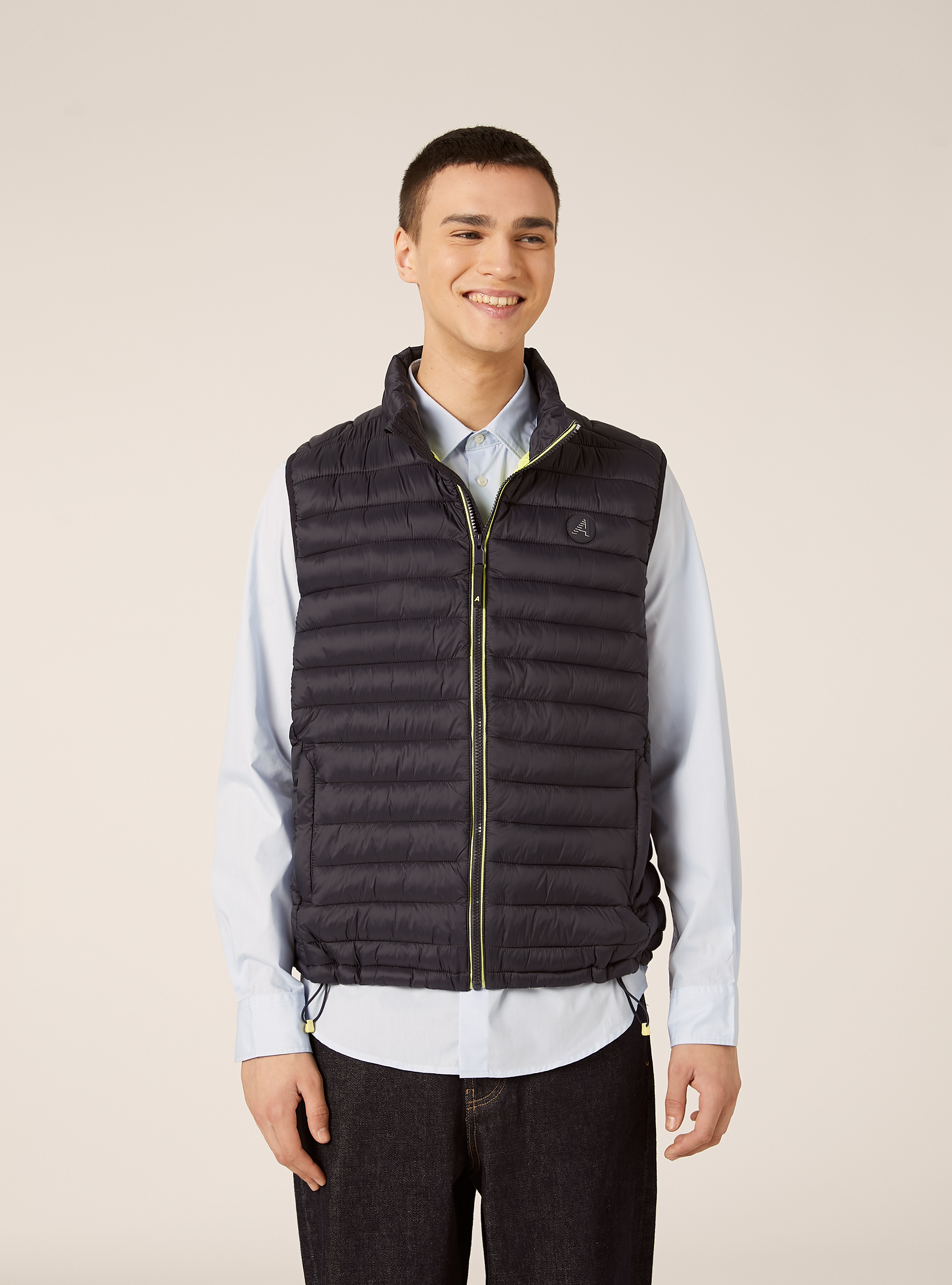 Padded sleeveless jacket with contrasting zip, NA2 NAVY MEDIUM