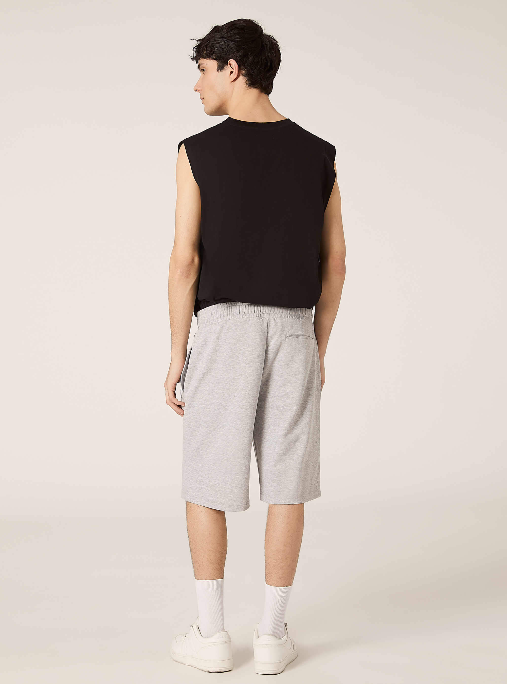 Short de jogging en coton avec imprim&eacute; NBA / Alcott, MGY3 GREY MEL LIGHT
