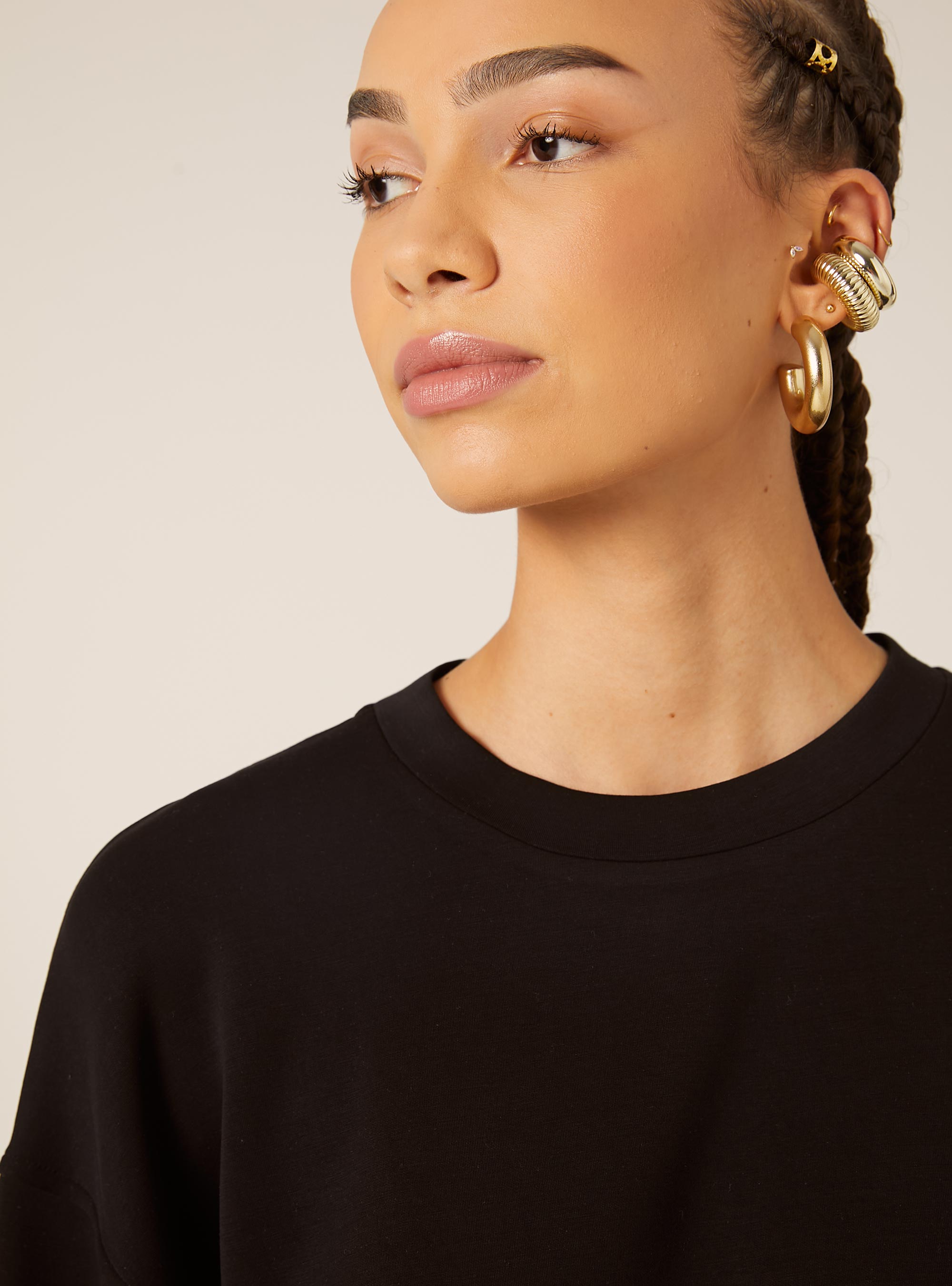 Soft-Touch-Sweatshirt, BK1 BLACK