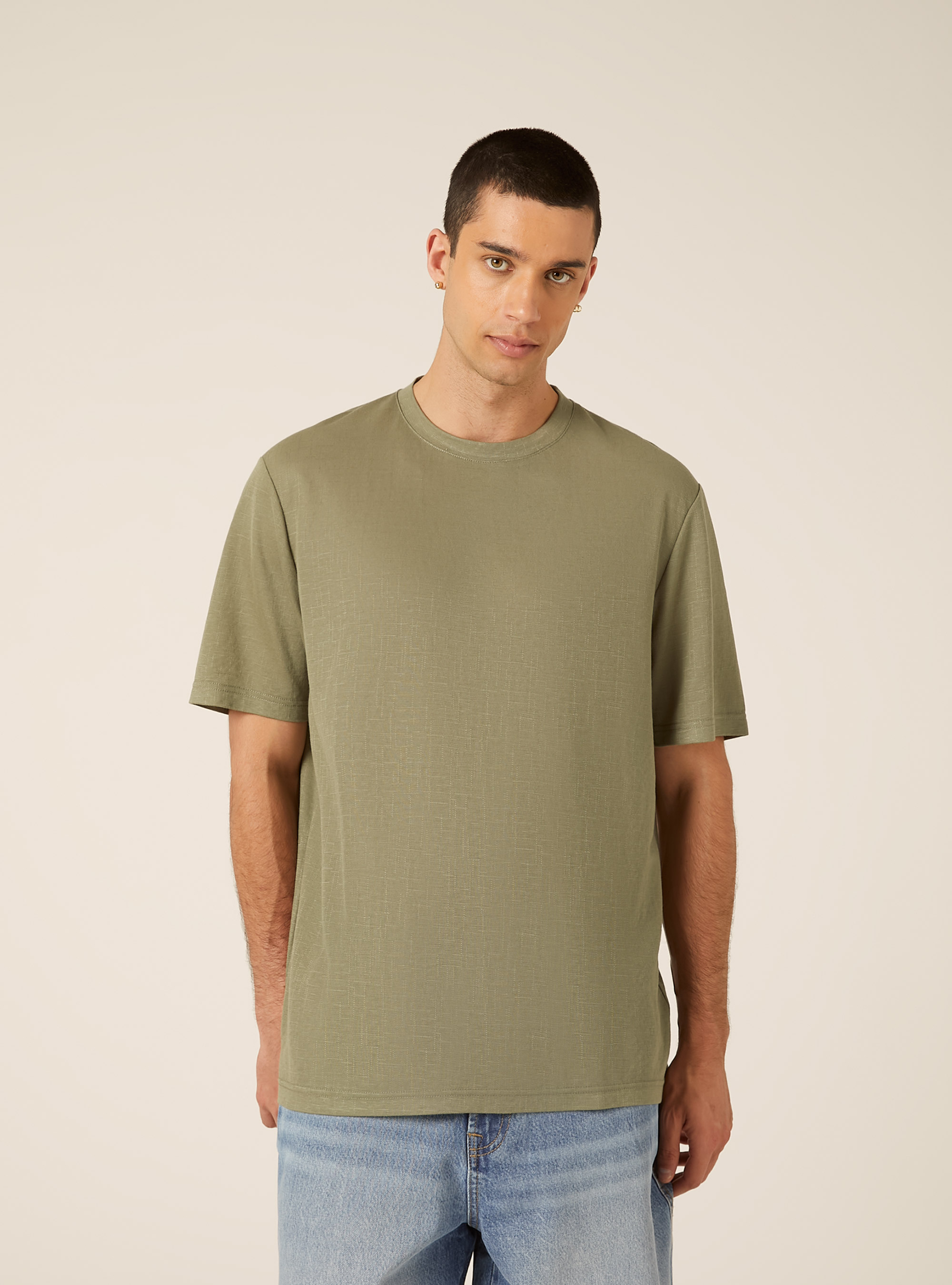 Maglietta boxy fit con texture, KAKY MEDIO