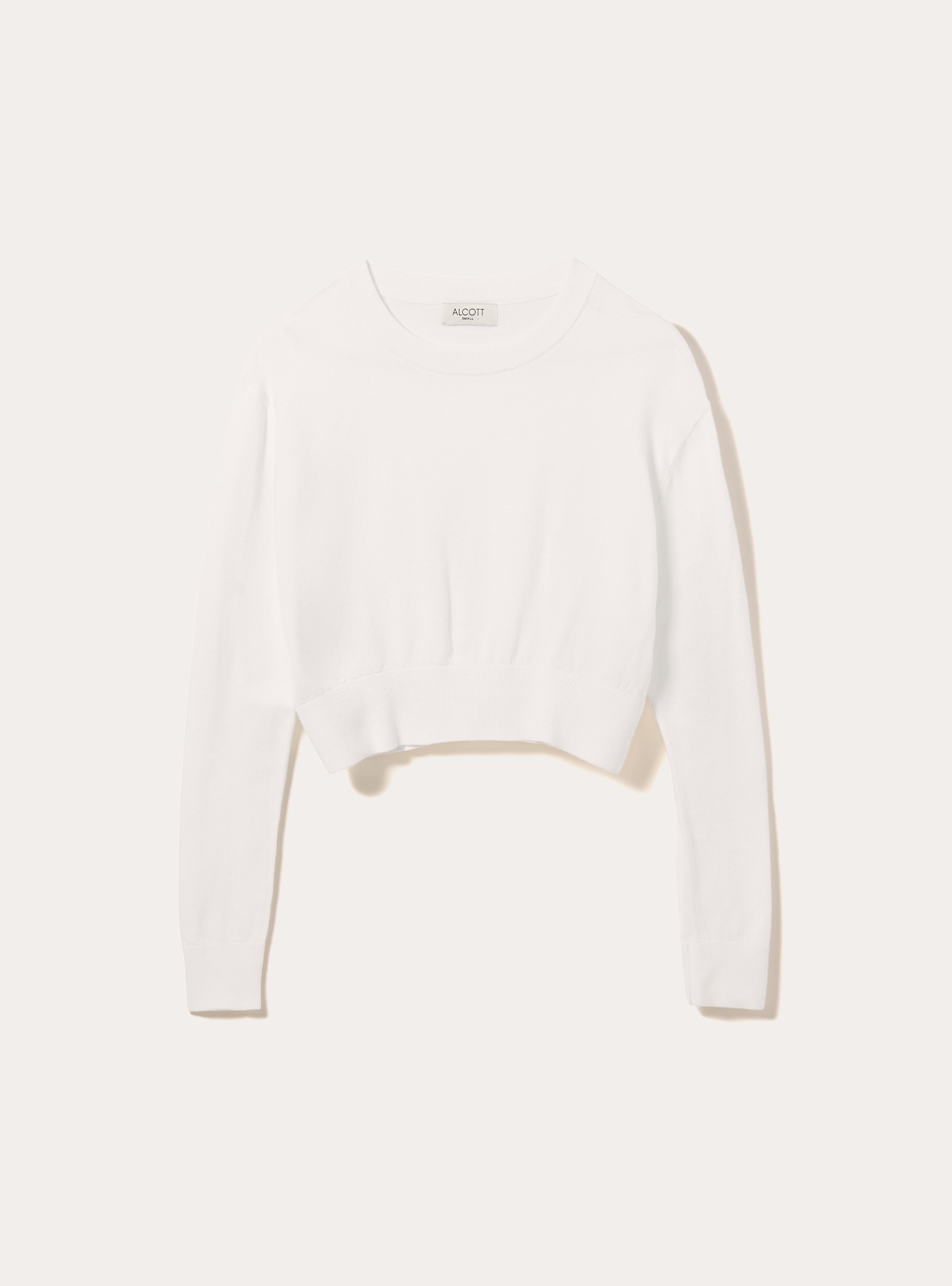 Pull &agrave; col rond coupe boxy, WH2 WHITE