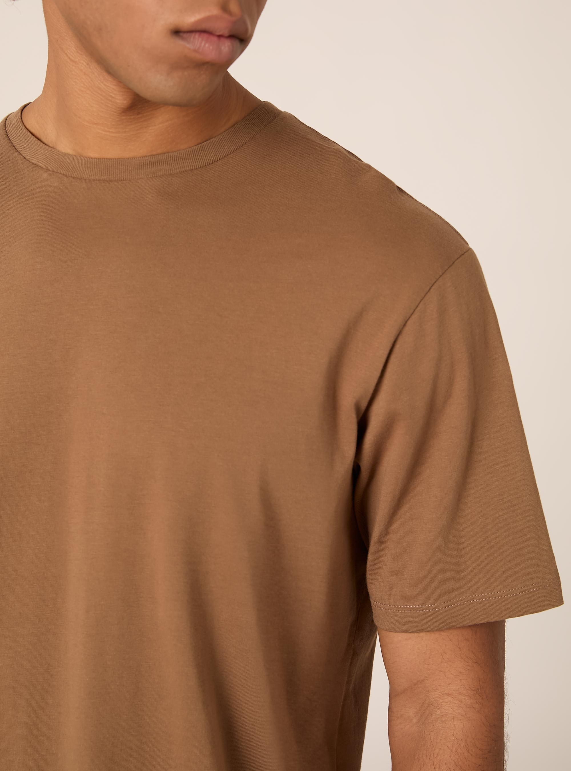 Camiseta b&aacute;sica de algod&oacute;n, BR2 BROWN MEDIUM