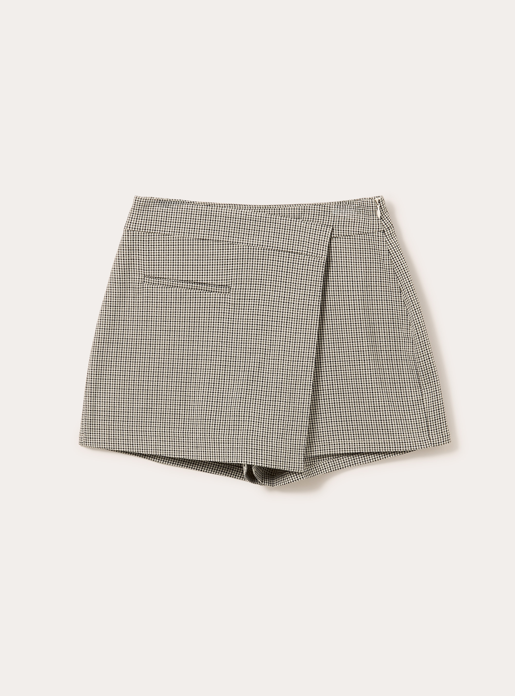 Jupe-short crois&eacute;e &agrave; motifs, BG2 BEIGE MEDIUM
