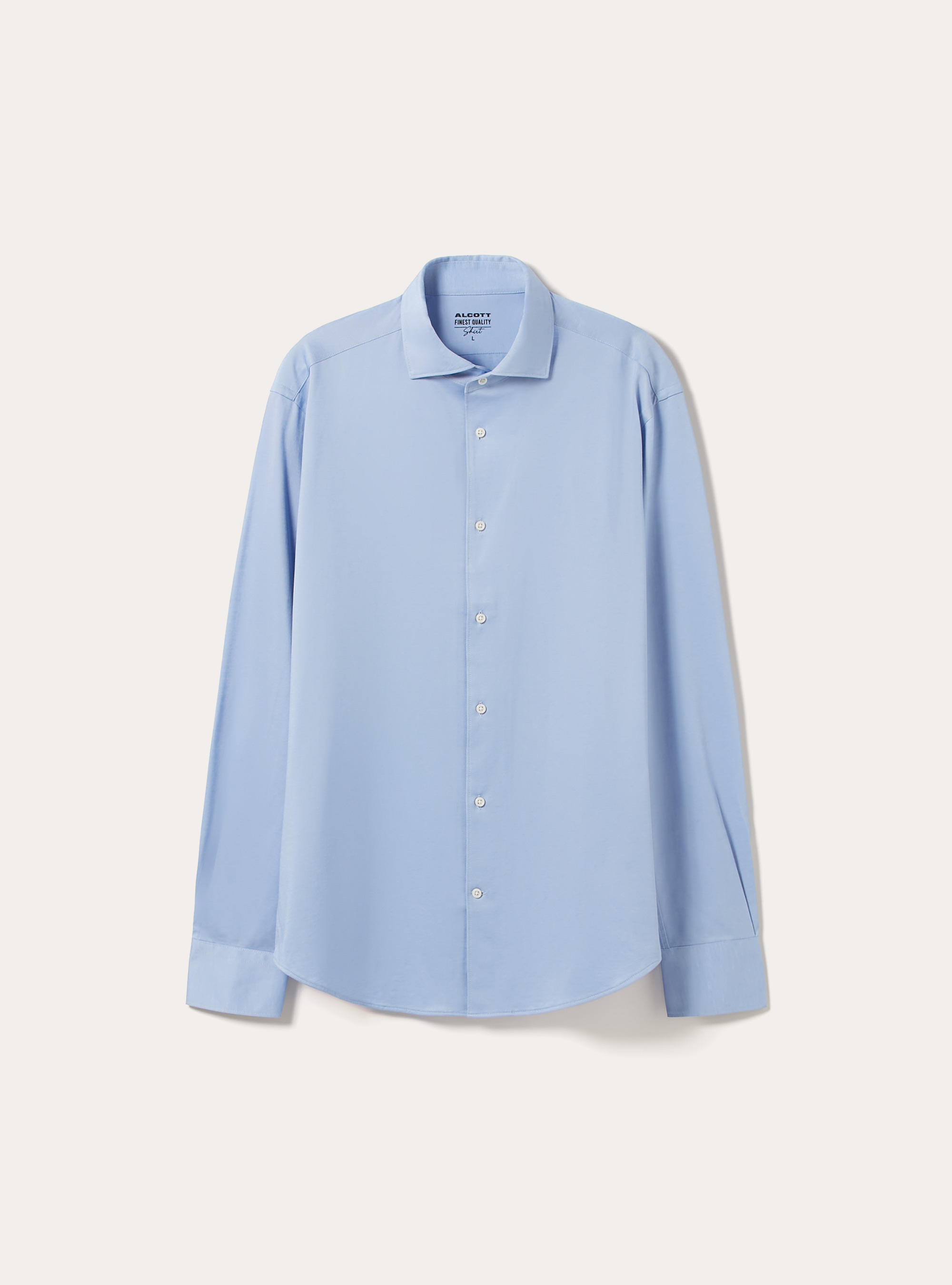 Traveller-Hemd aus Jersey, MAZ3 AZURE MEL LIGHT