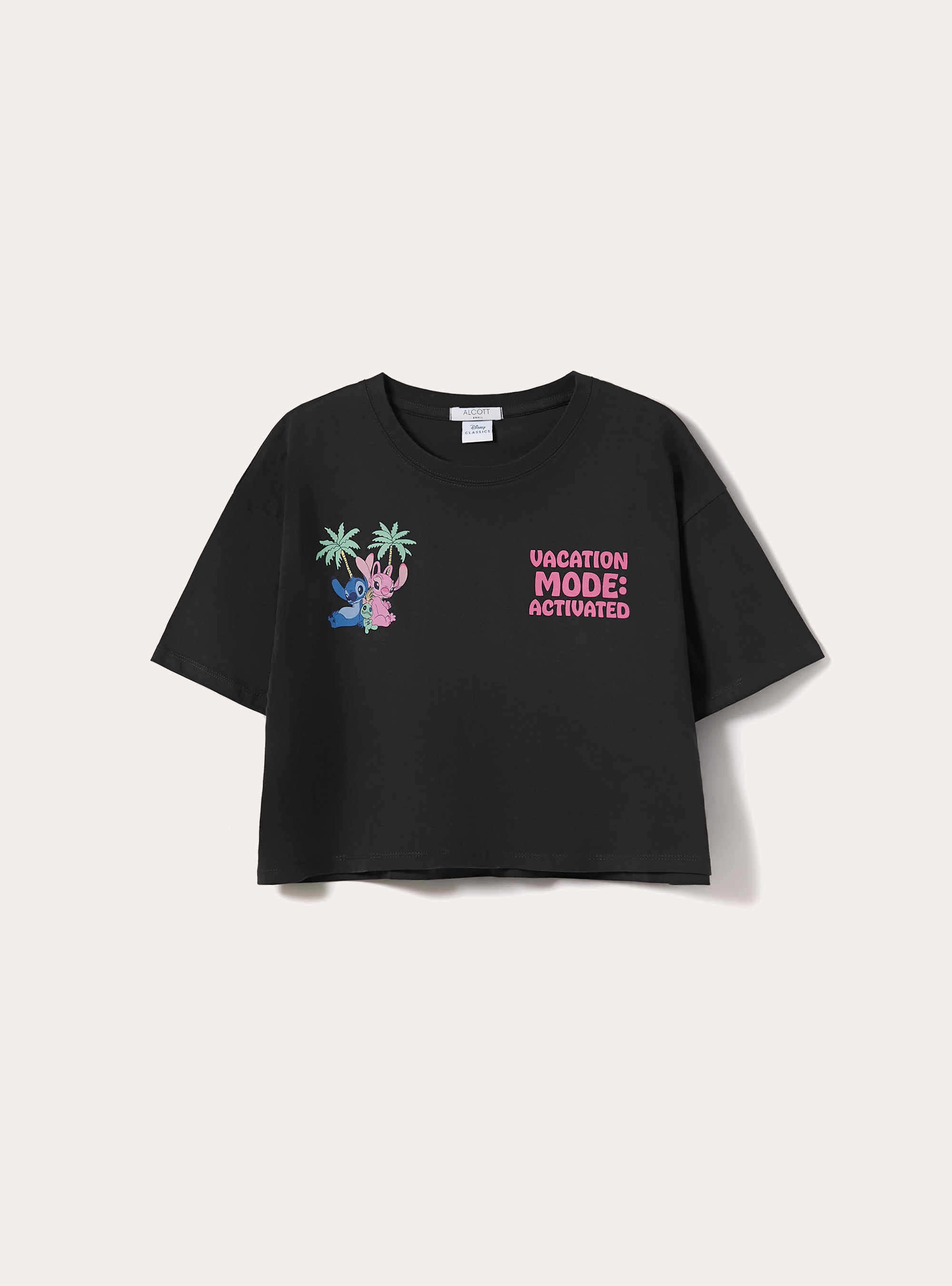 Camiseta Lilo y Stitch/ Alcott, BK3 BLACK CHARCOAL