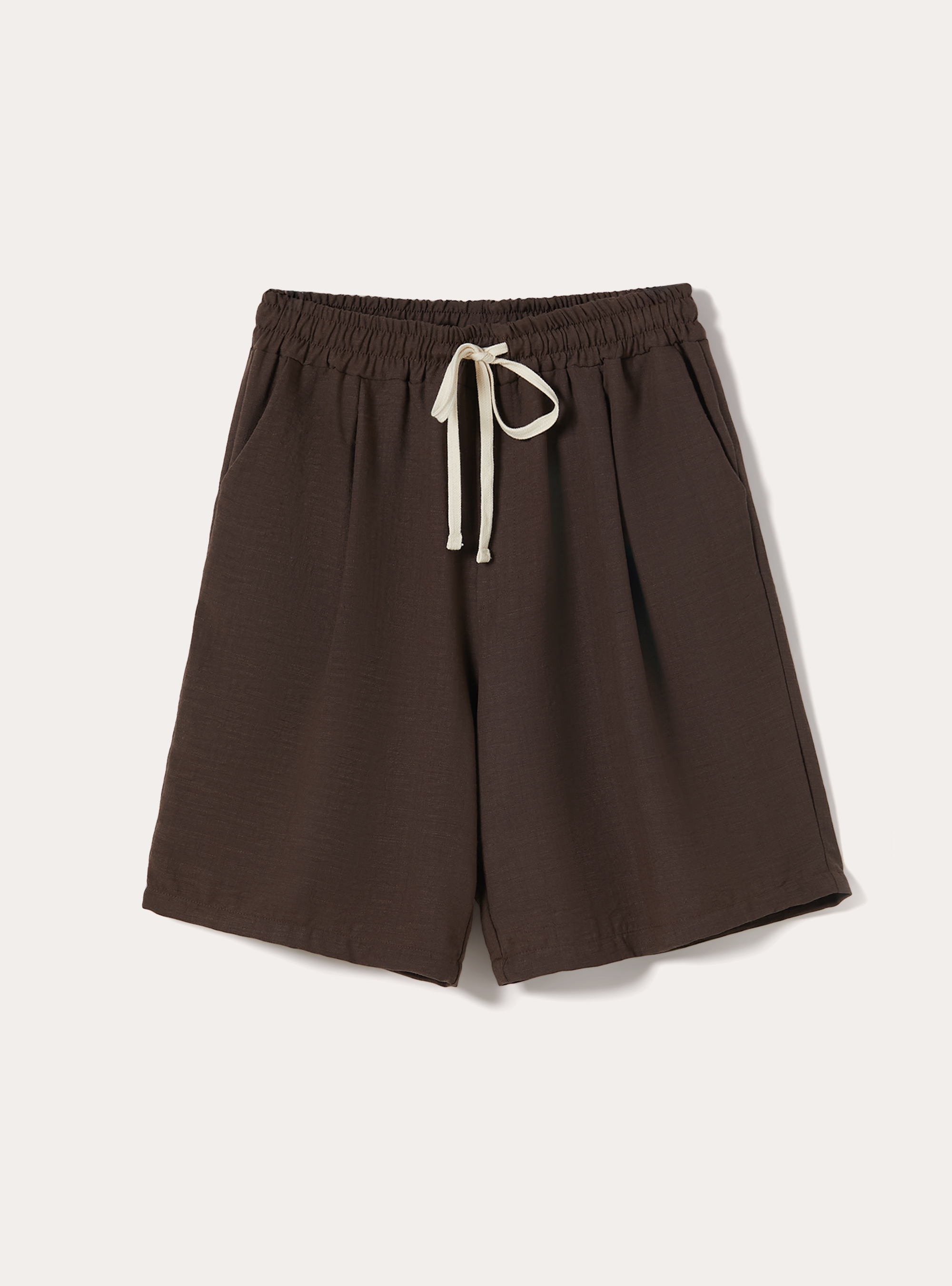 Slub Fabric Bermuda Shorts, BG2 BEIGE MEDIUM