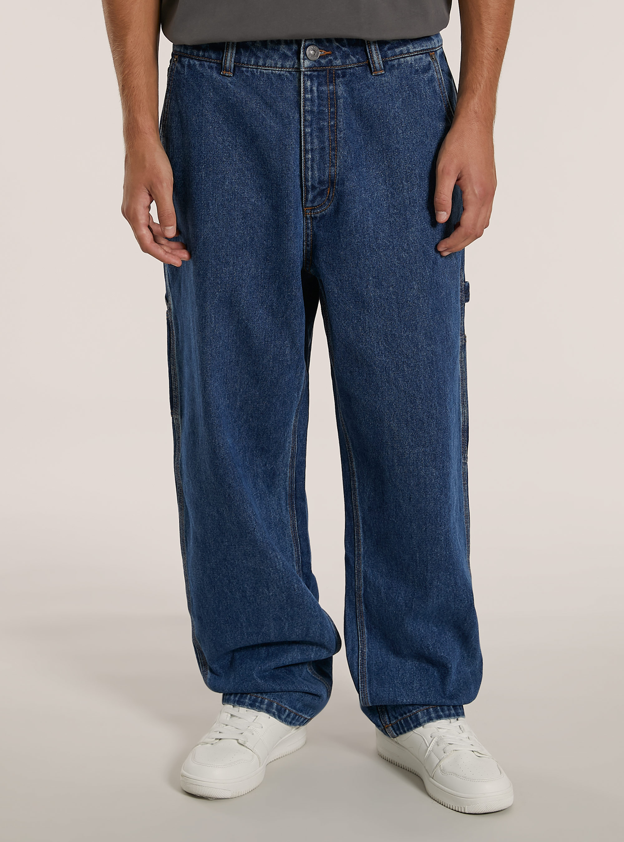 Jeans de charpentier ouvrier, D003 MEDIUM BLUE