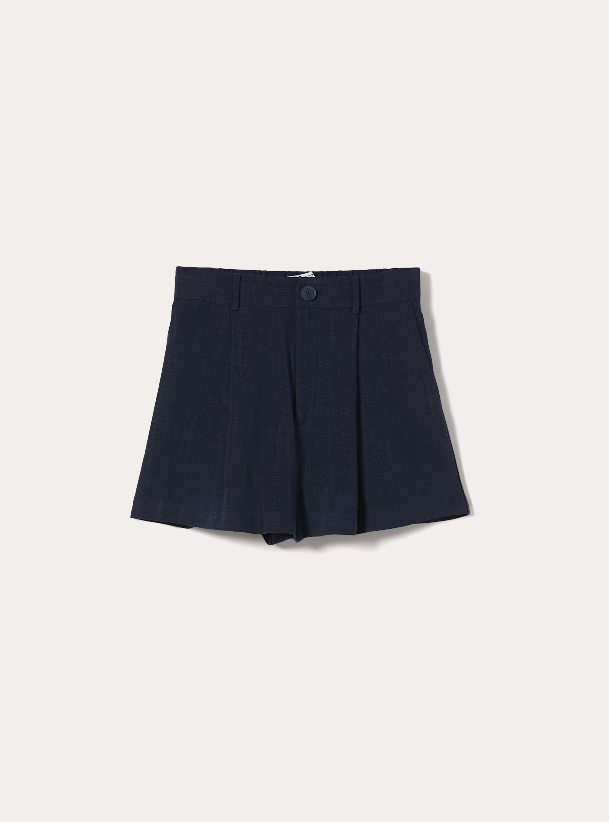 Shorts Sastreros en mezcla de Lino, NA2 NAVY MEDIUM