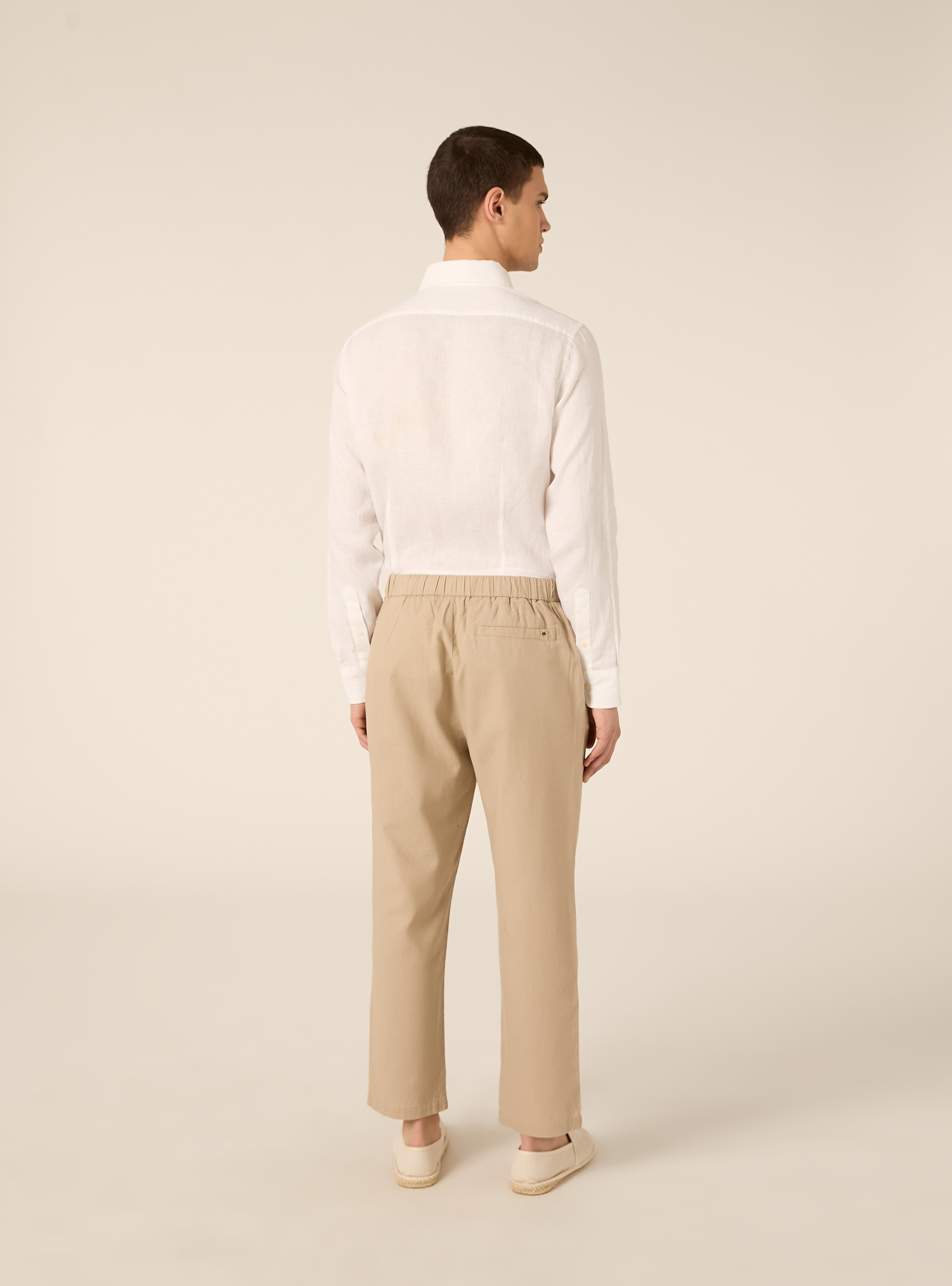 Linen-blend jogger pants, BG3 BEIGE LIGHT
