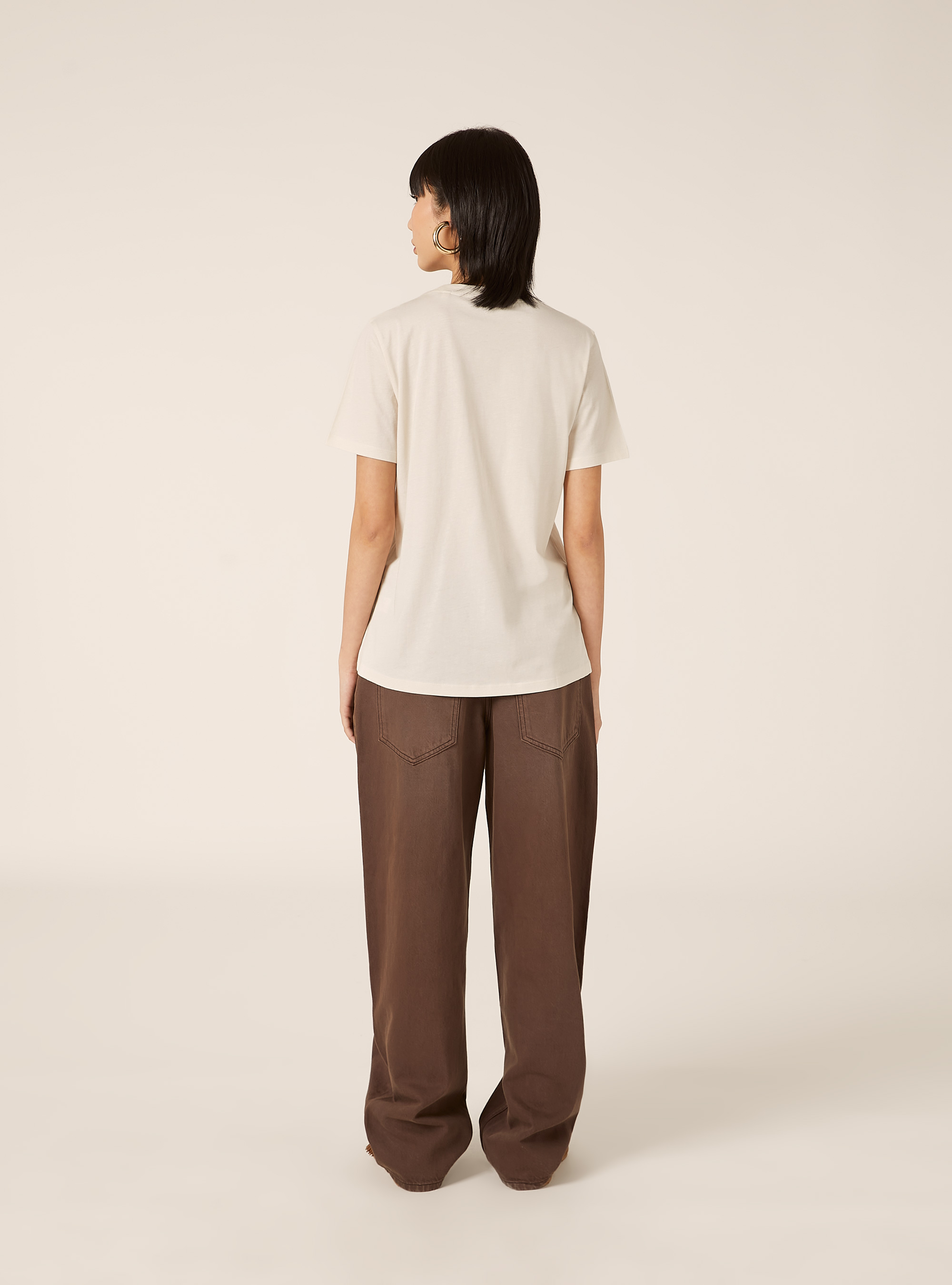Camiseta de cuello redondo de algod&oacute;n, CR3 CREAM LIGHT