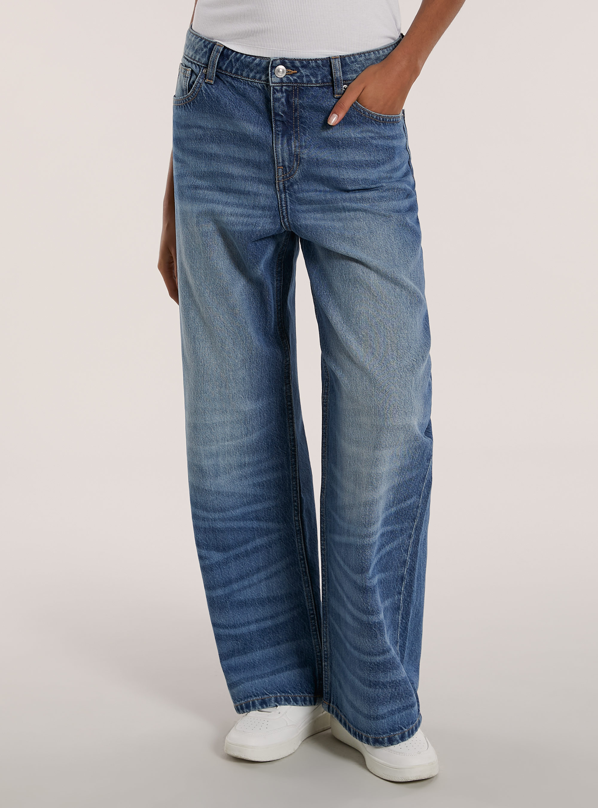 Jean de coupe ample, D003 MEDIUM BLUE