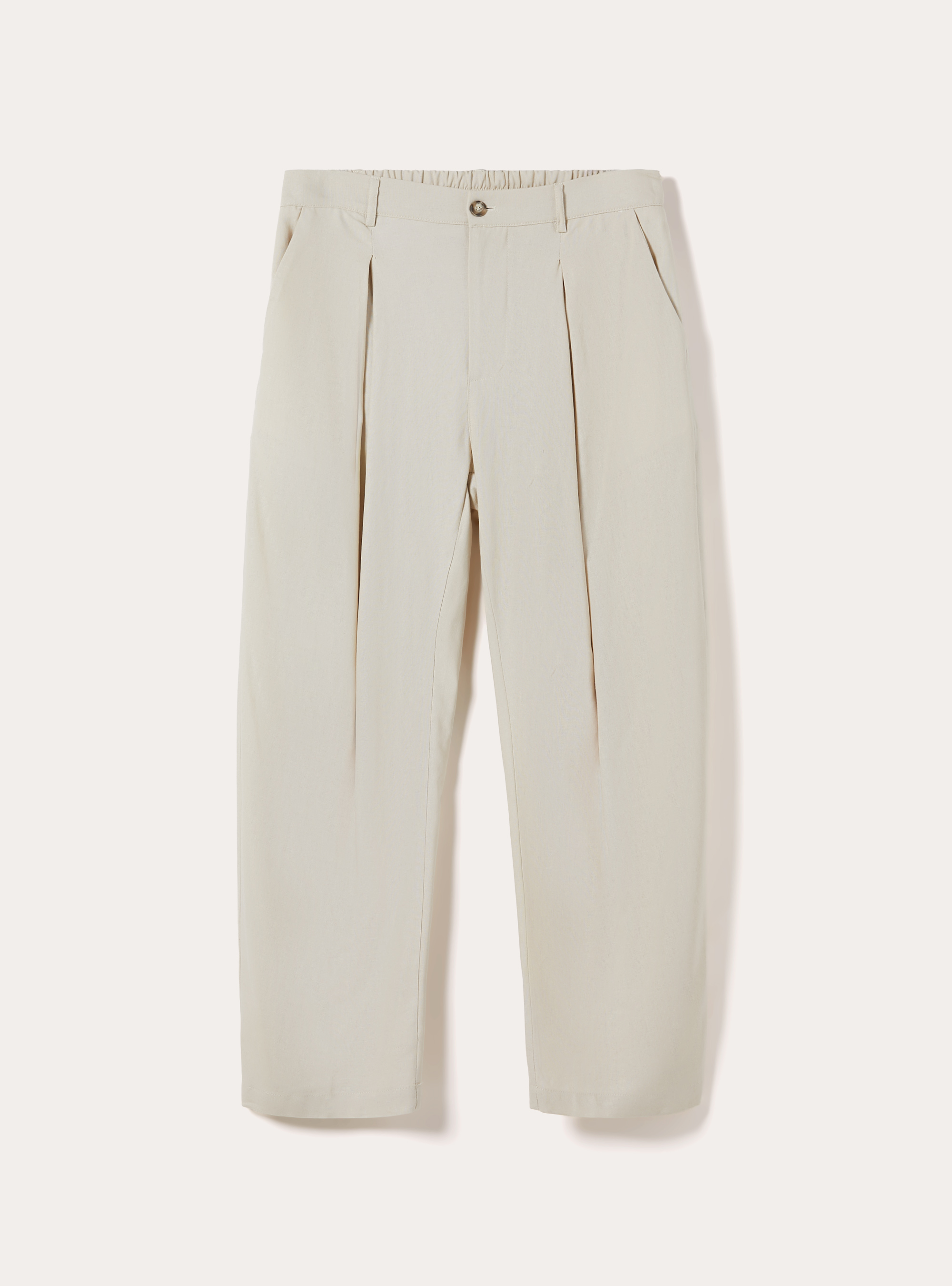 Linen Blend Pleated Trousers, BG2 BEIGE MEDIUM