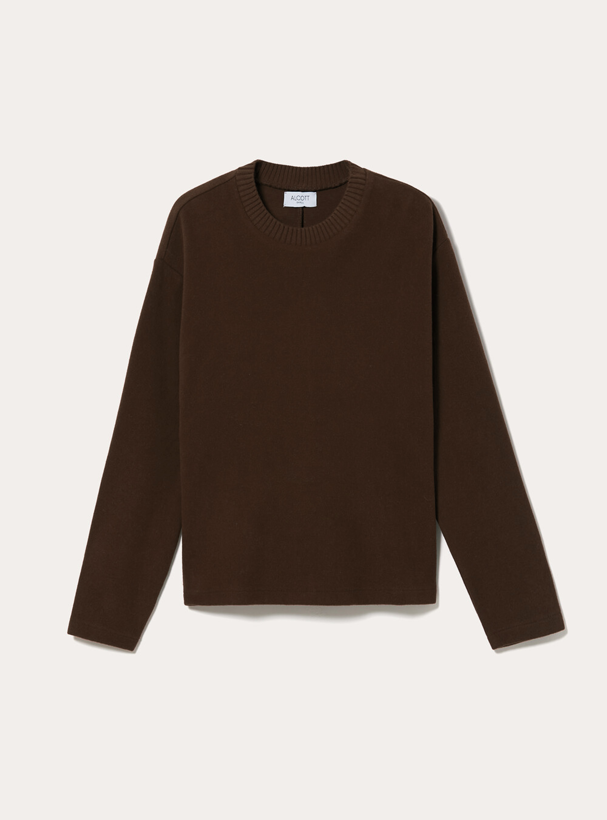 Pullover soft touch, BR1 BROWN DARK