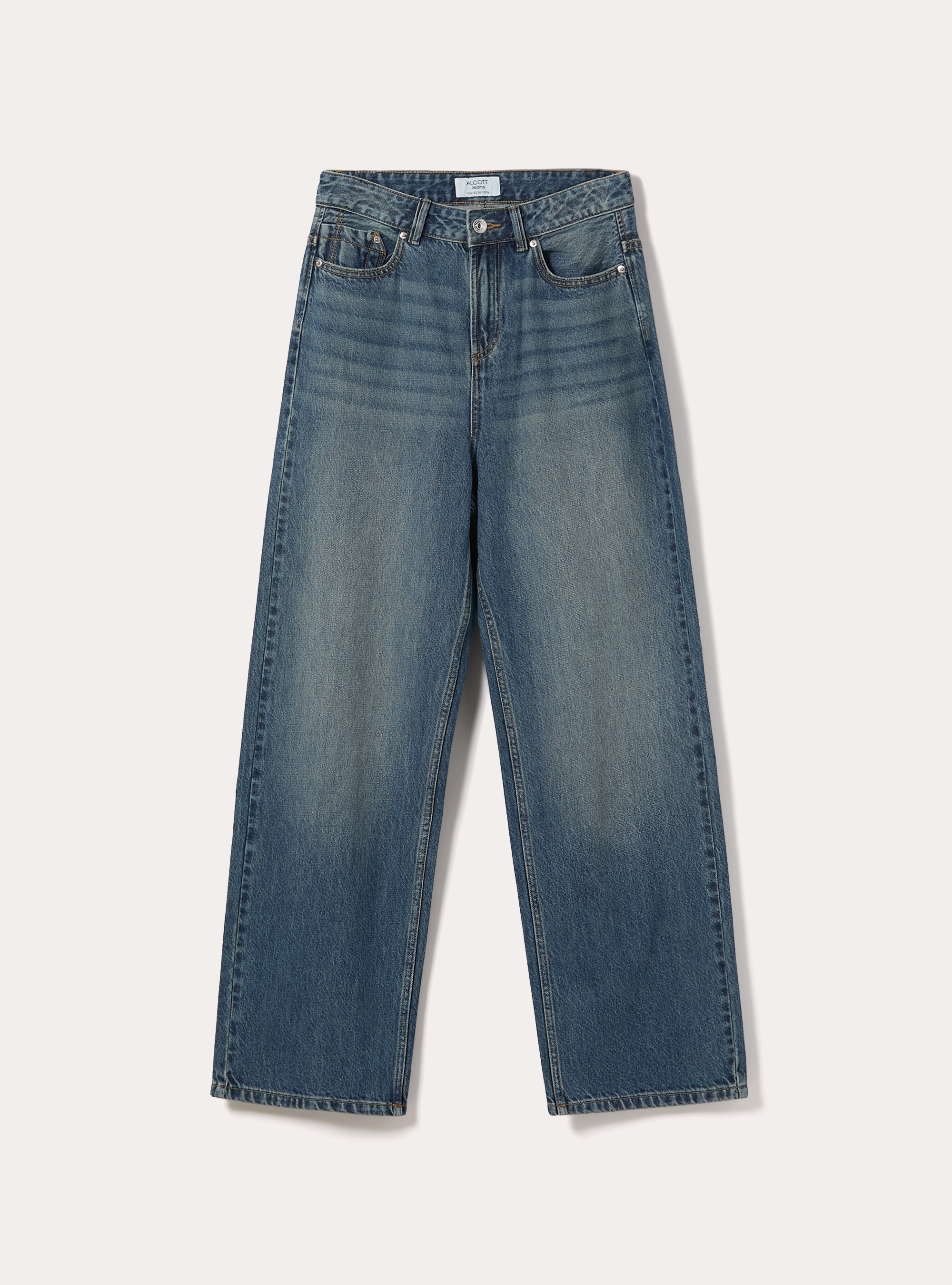 Vaqueros wide leg, D004 MEDIUM LIGHT BLUE