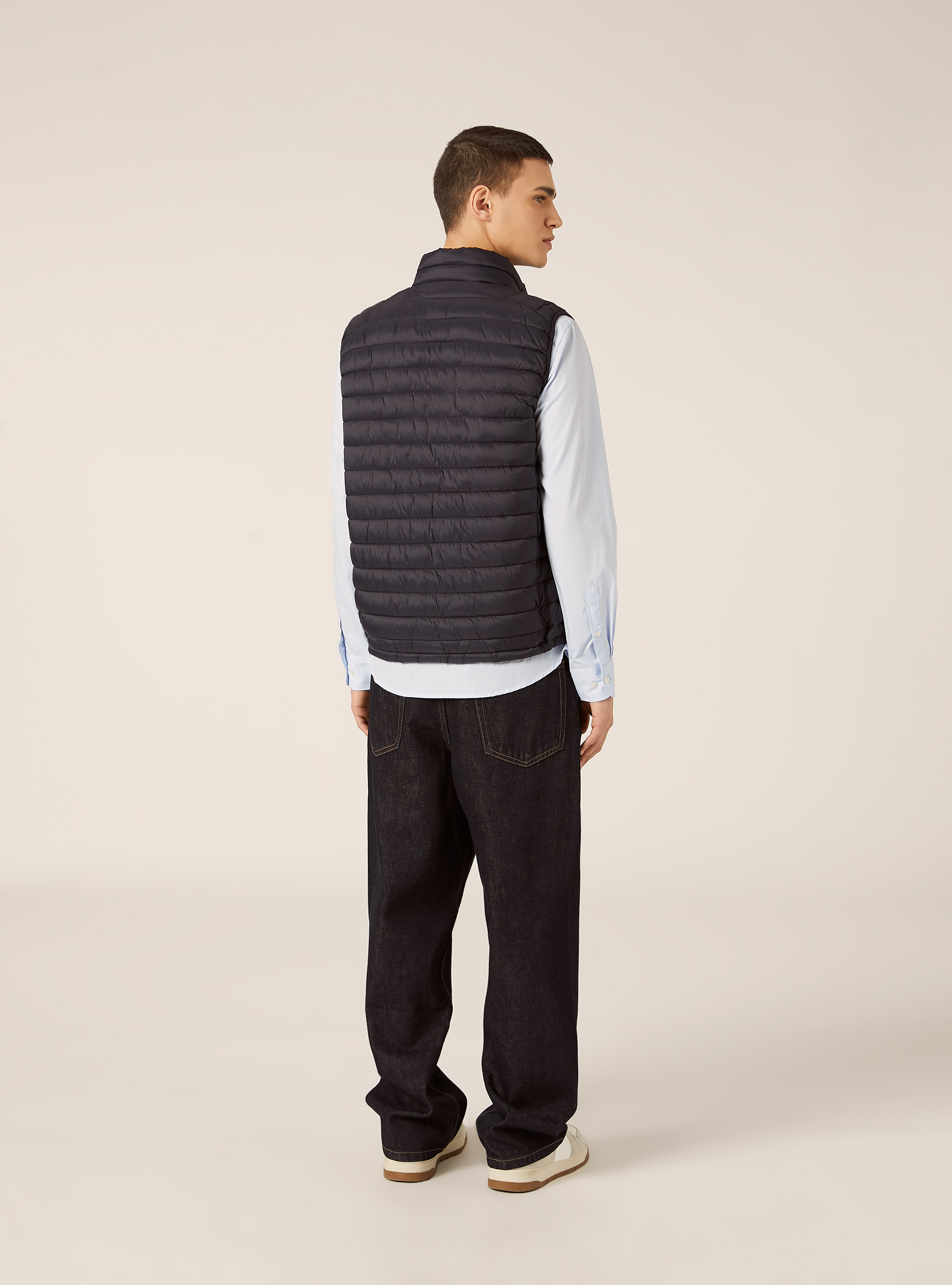 Padded sleeveless jacket with contrasting zip, NA2 NAVY MEDIUM