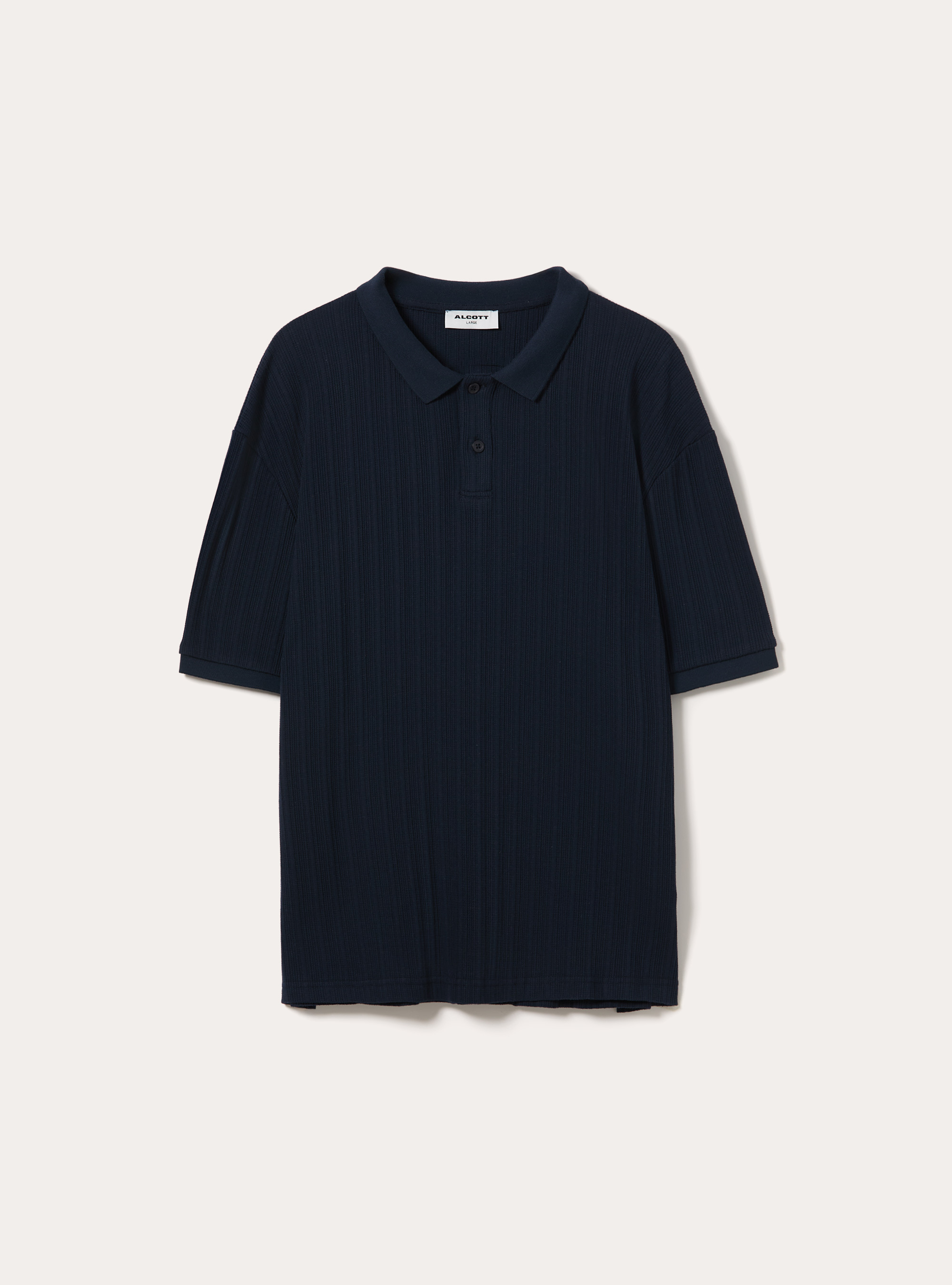 Regular Fit Structured Jersey Polo Shirt, NA1 NAVY DARK