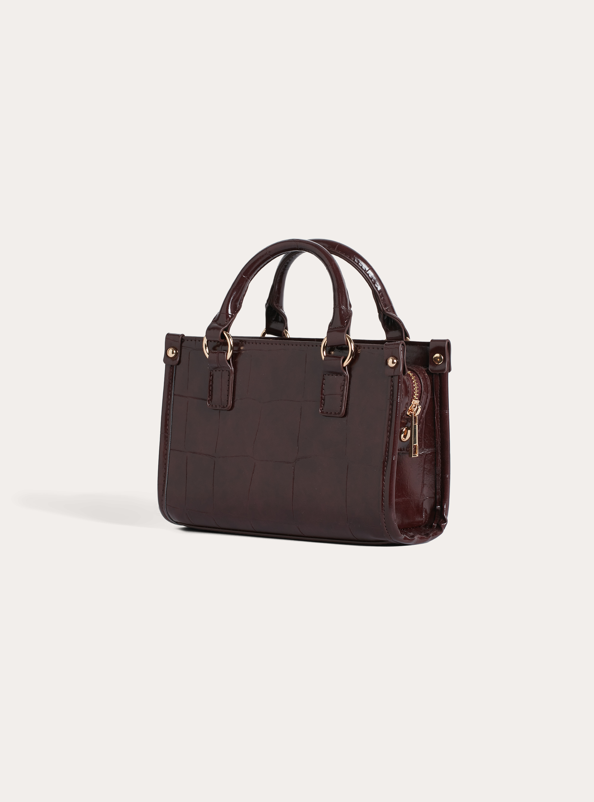 Mini bolso tote, BO1 BORDEAUX DARK