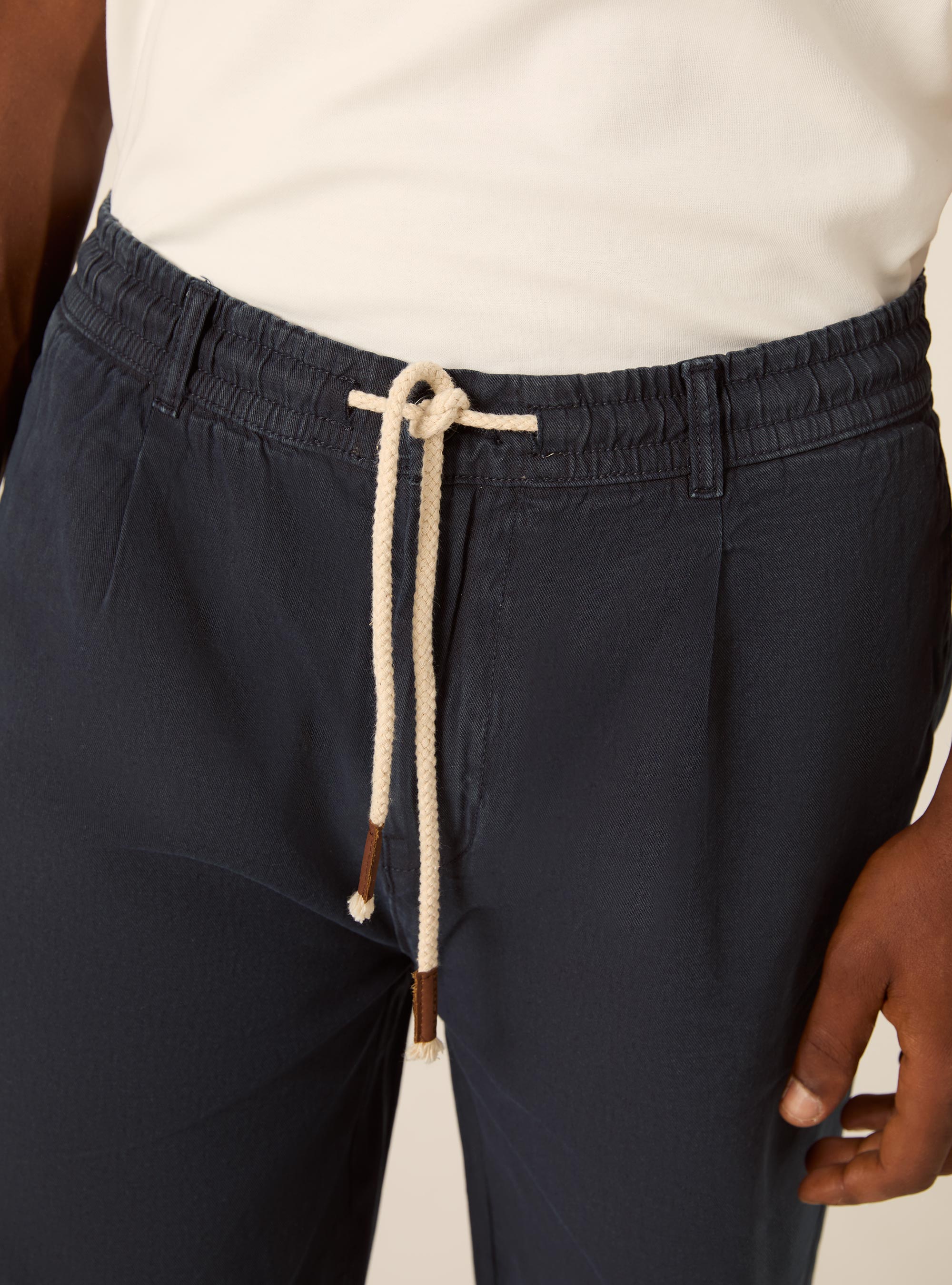 Bermuda in baby twill di cotone, NAVY MEDIO