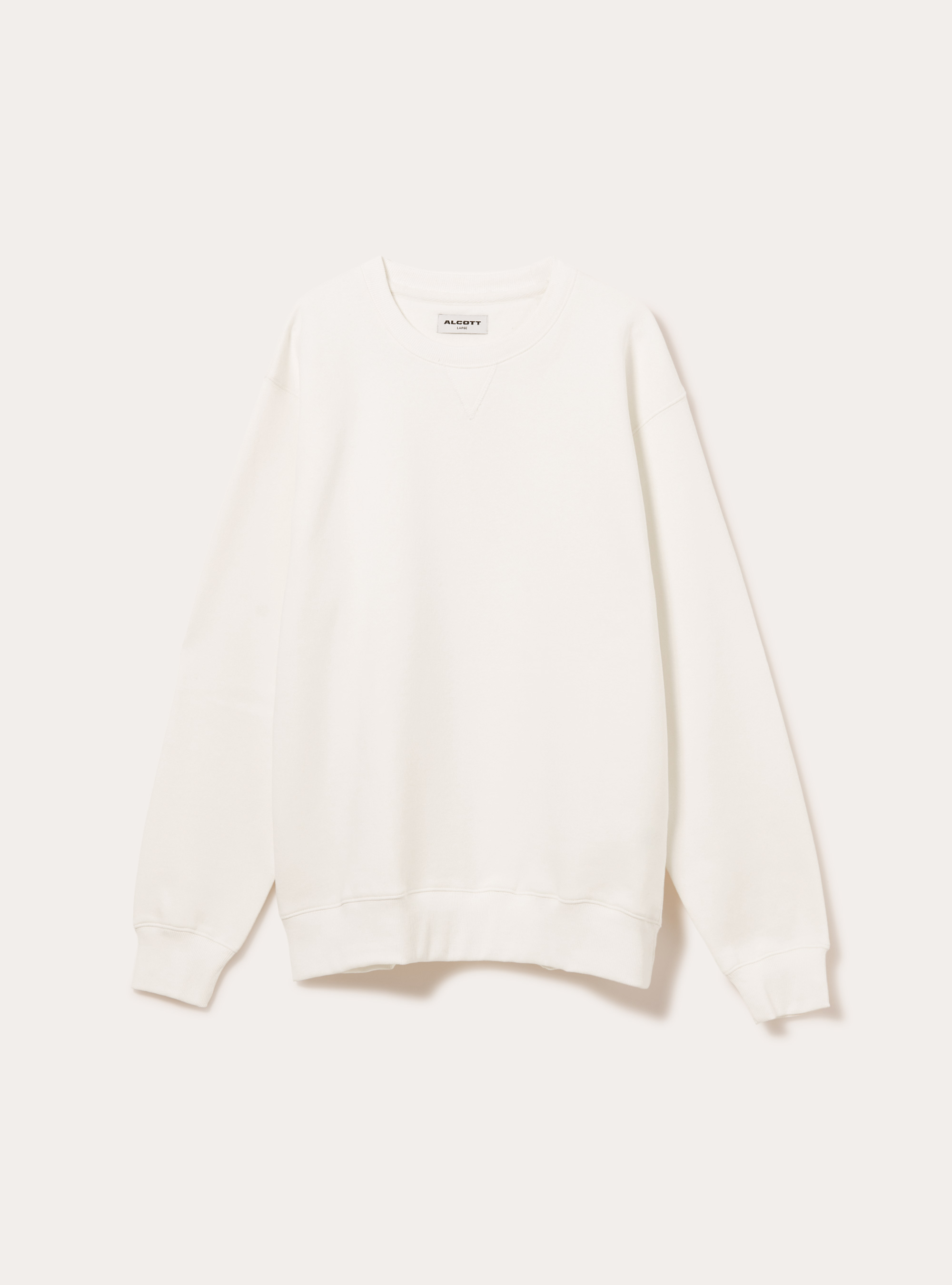 Sweat-shirt &agrave; col rond uni, WH2 WHITE