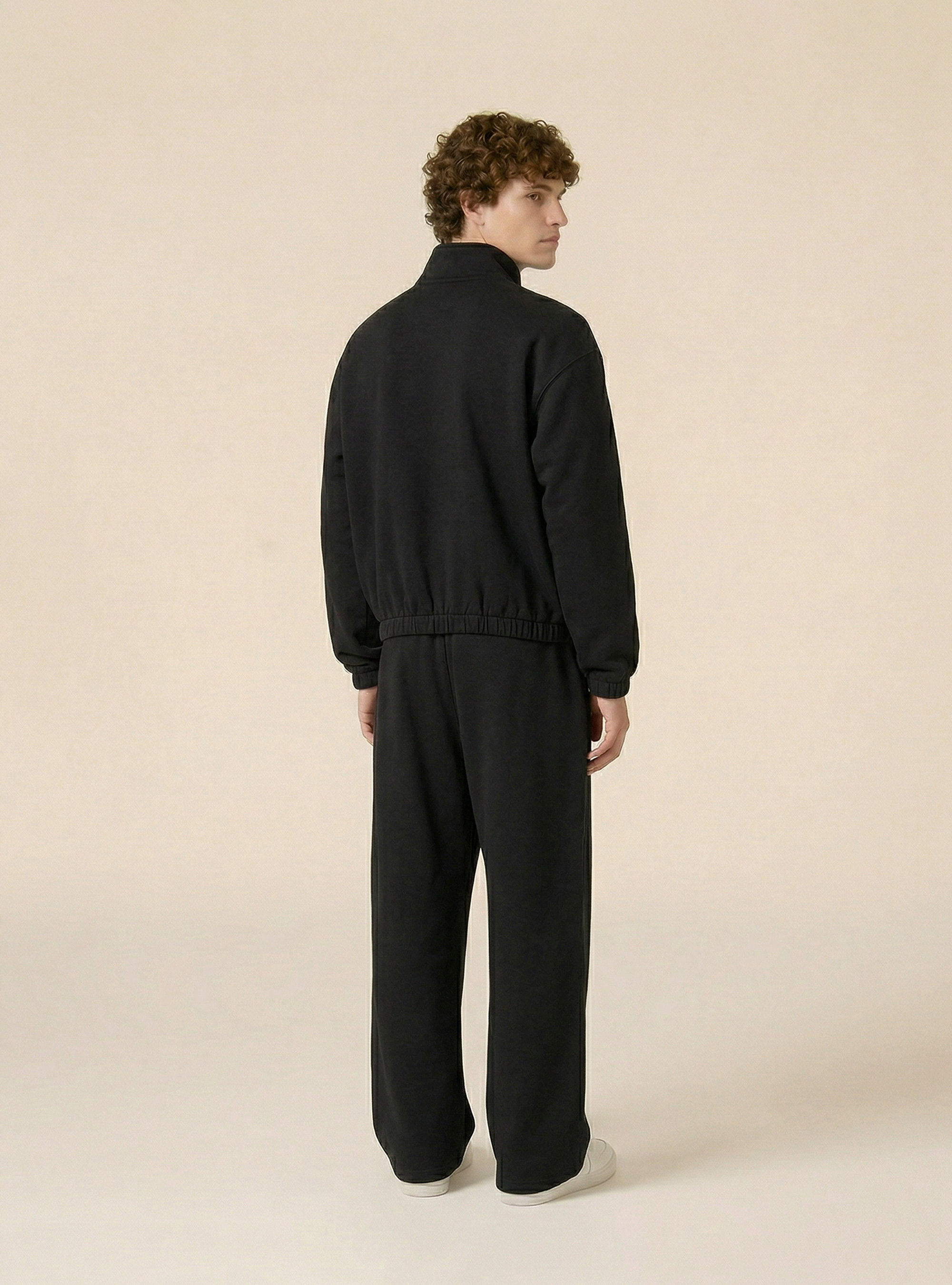 Jogger in felpa baloon fit, BK1 BLACK