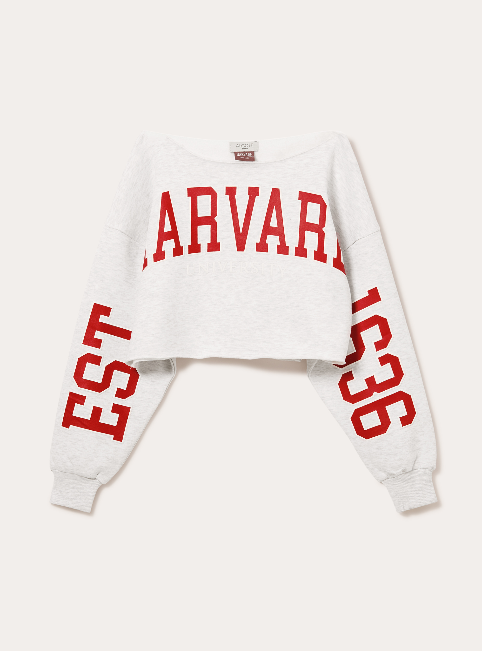 Sweat-shirt &agrave; encolure bateau Harvard / Alcott, MGY3 GREY MEL LIGHT
