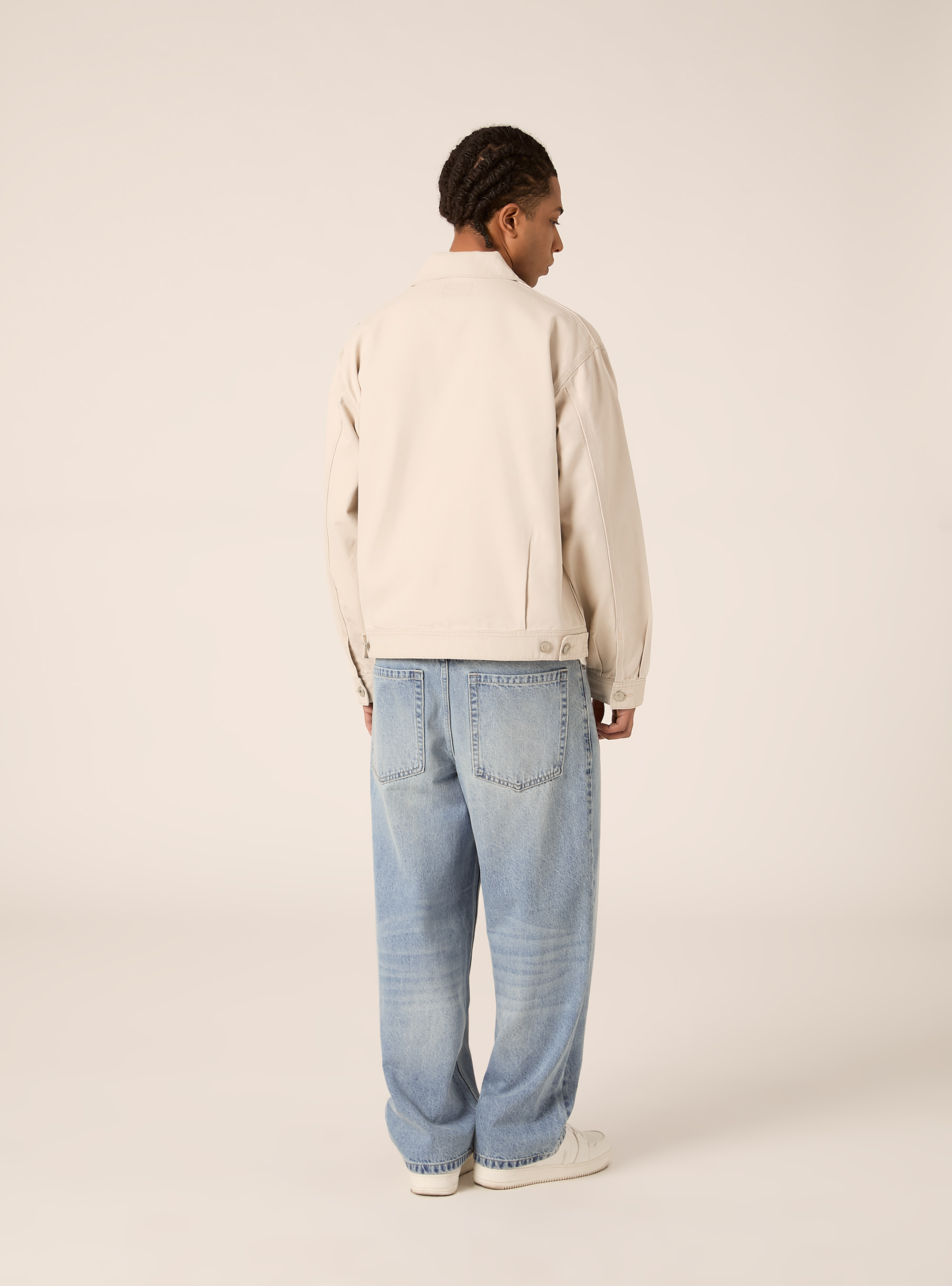Canvas jacket with collar, BG3 BEIGE LIGHT