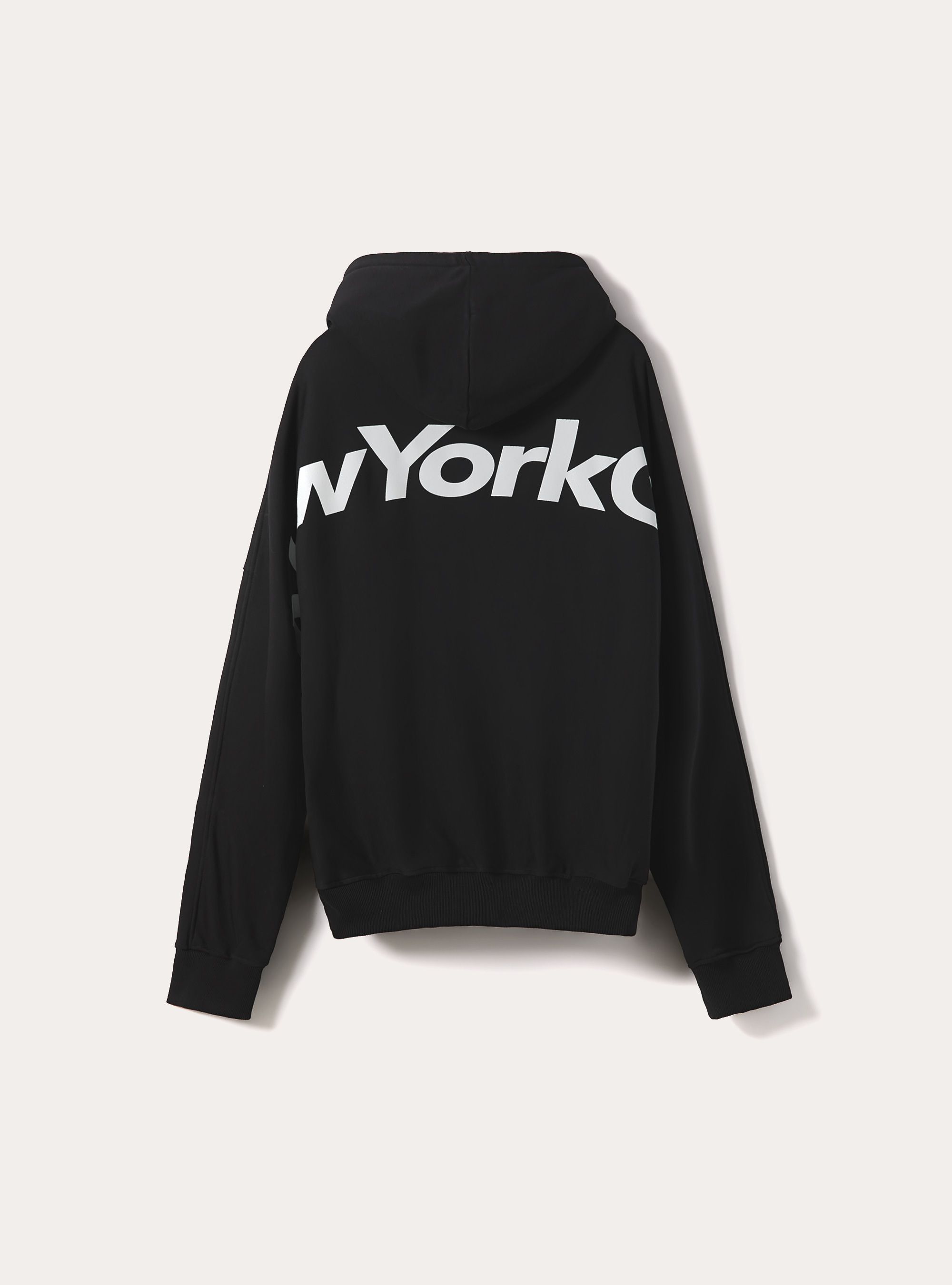 Sudadera Boxy con Estampado en Relieve, BK1 BLACK
