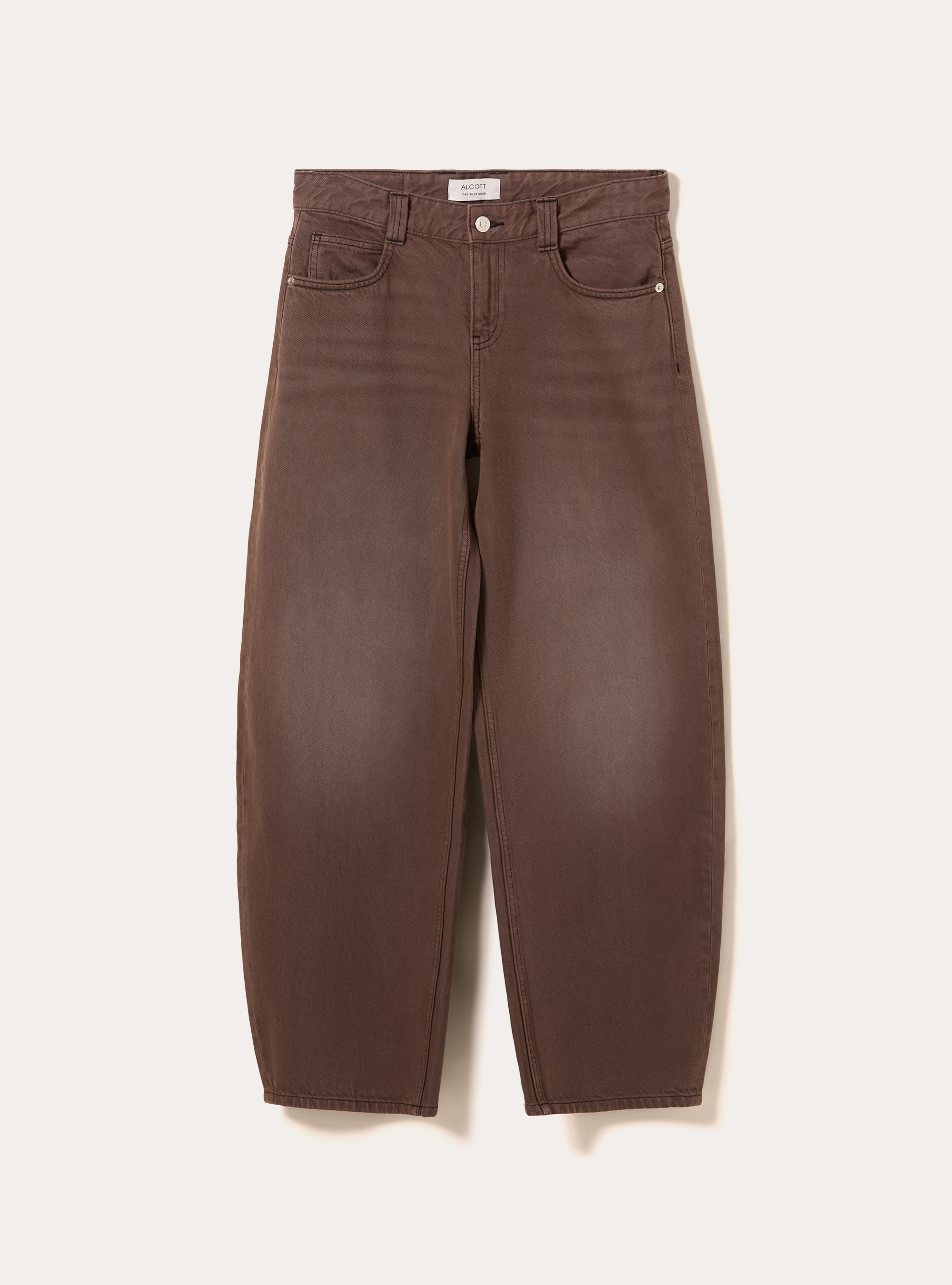 Balloon fit pants, BR2 BROWN MEDIUM