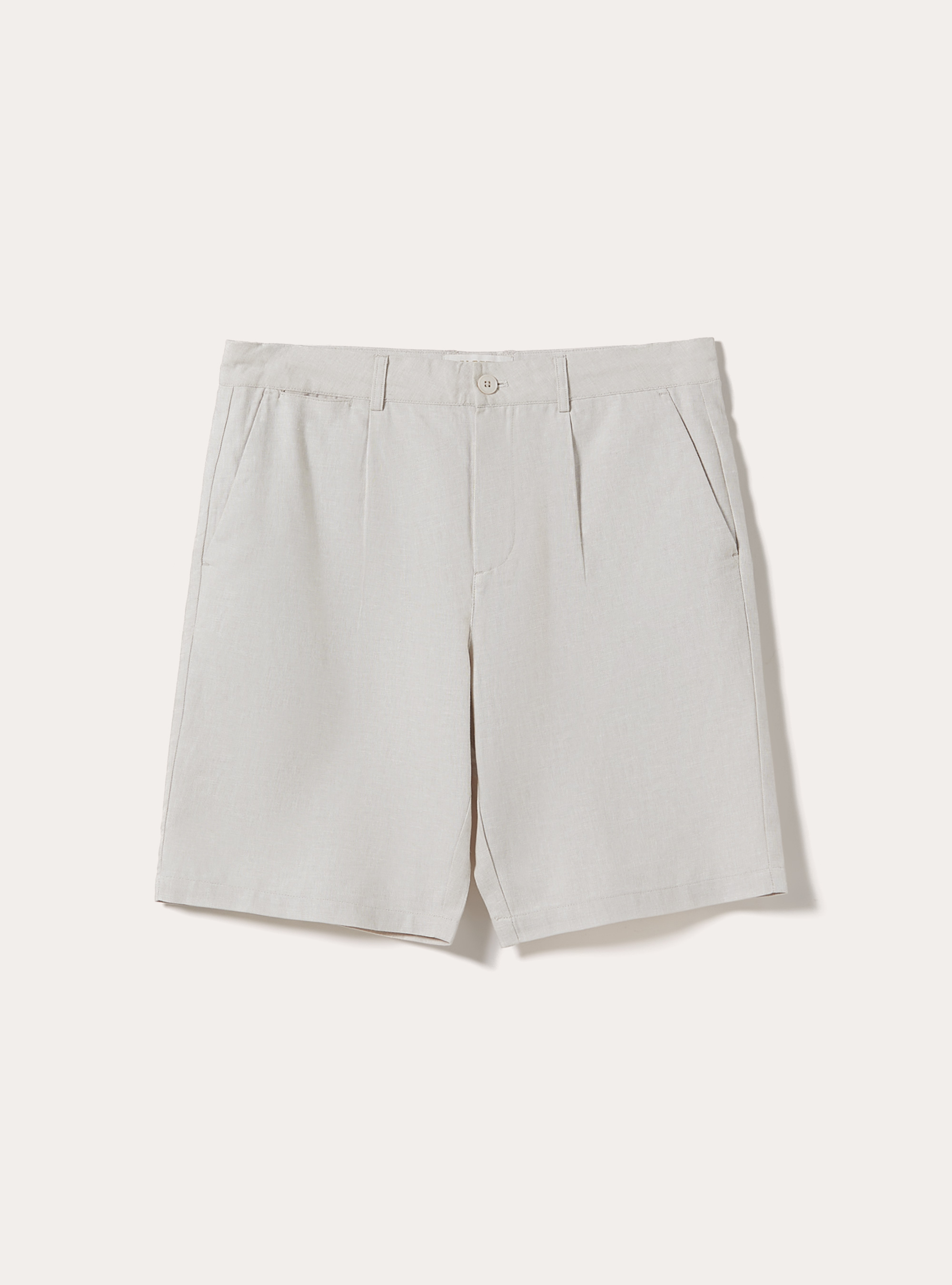 Bermuda en M&eacute;lange de Lin, MBG2 BEIGE MEL MED