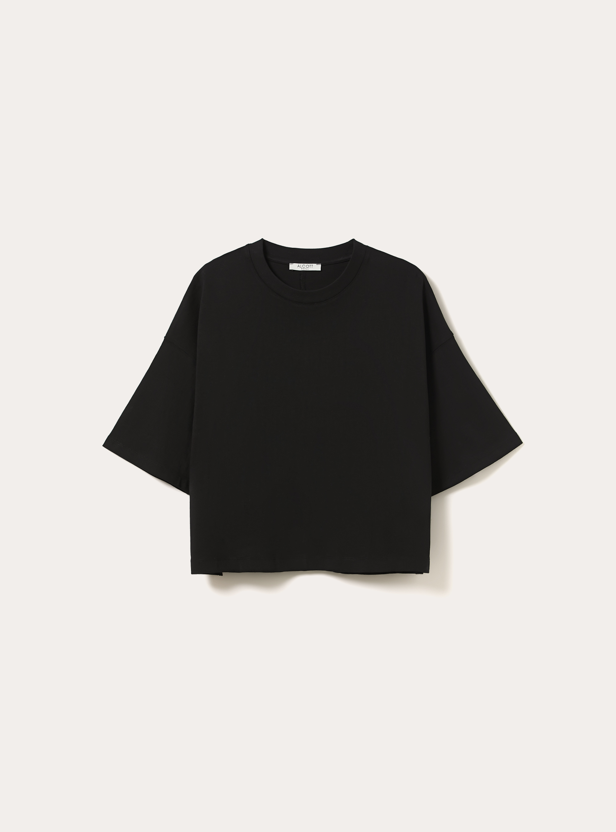 Maglietta basic boxy fit, NERO