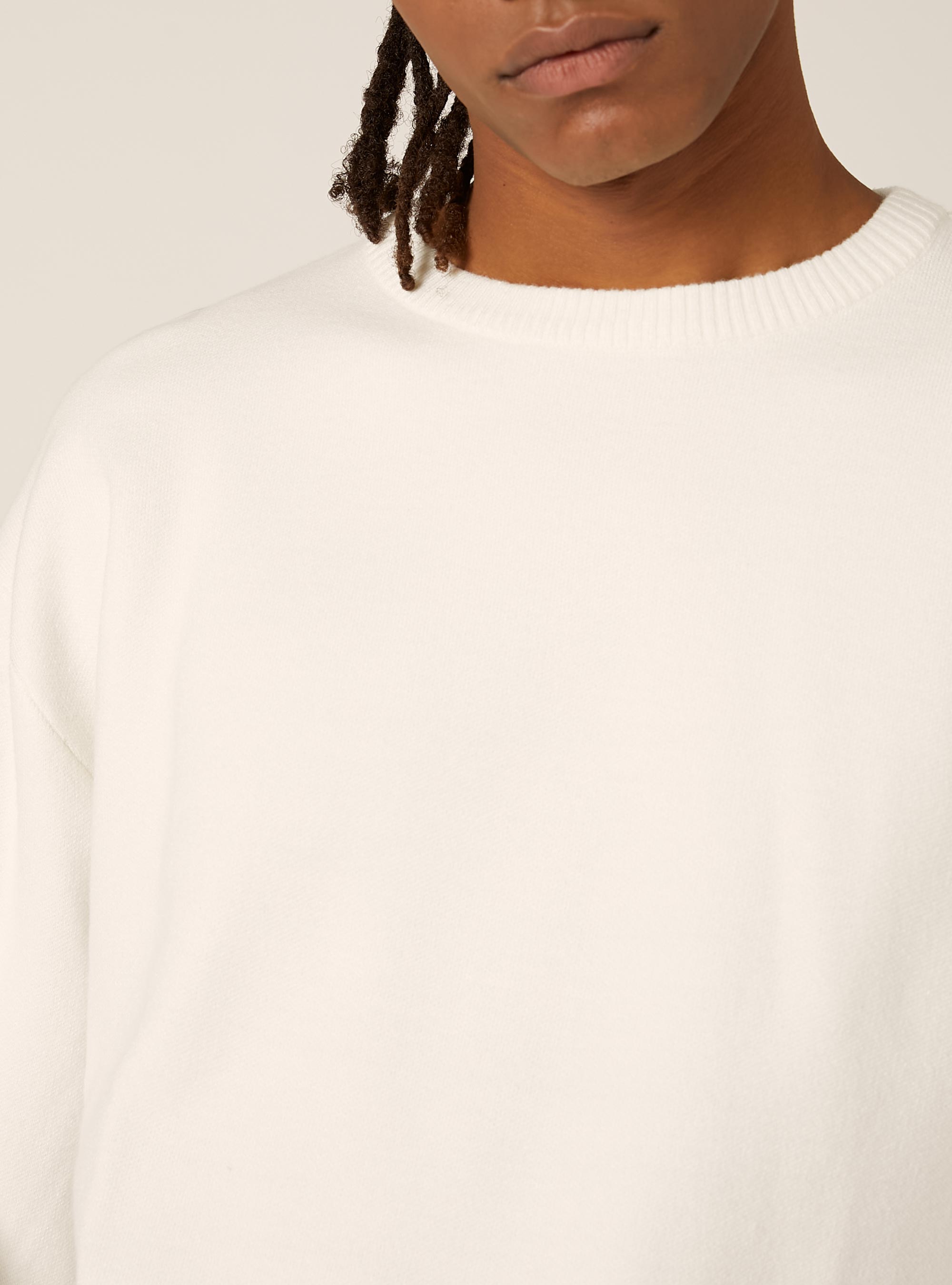 Pull-over doux coupe carr&eacute;e, WH2 WHITE