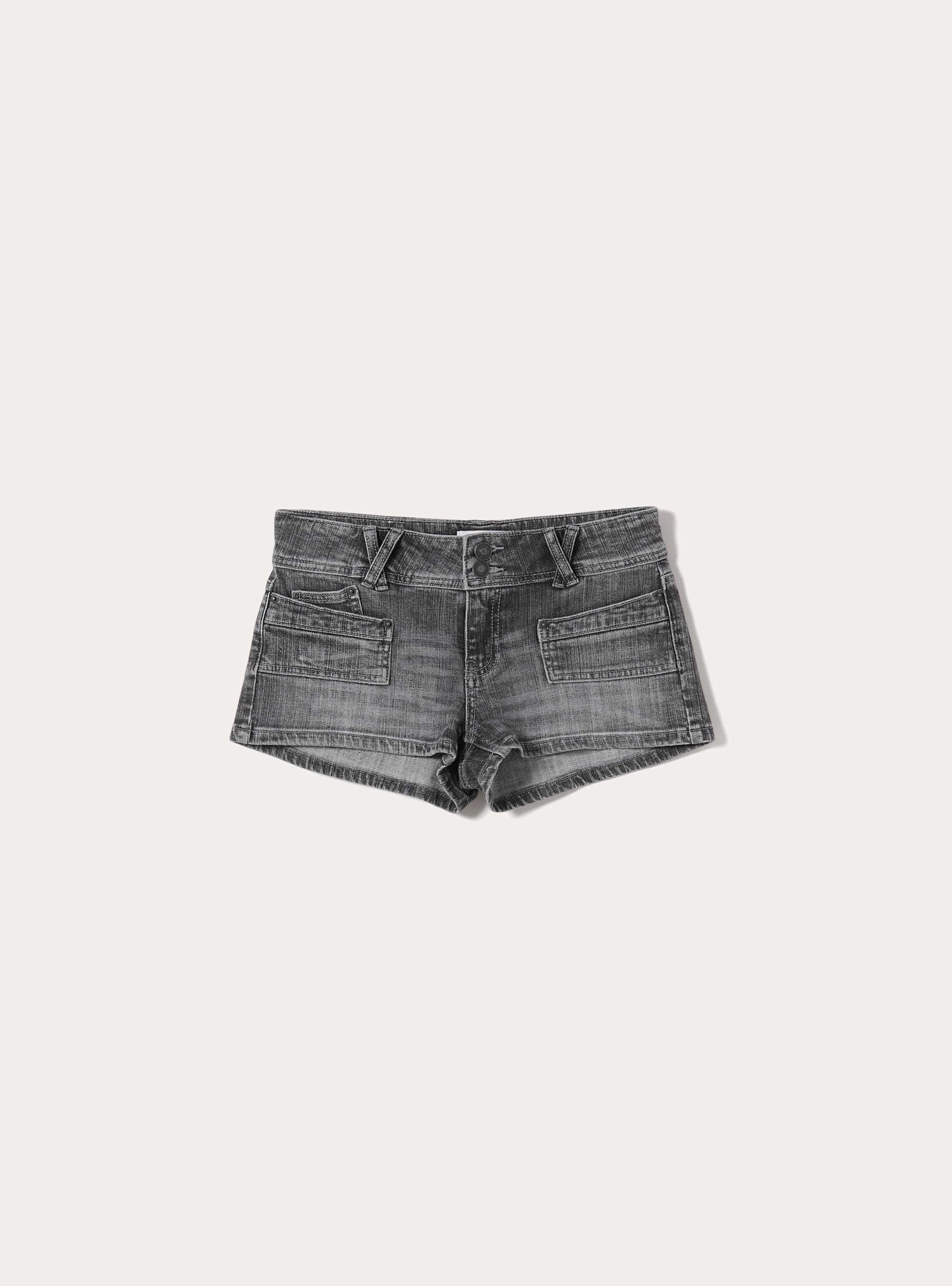 Micro shorts in denim, D00G GREY