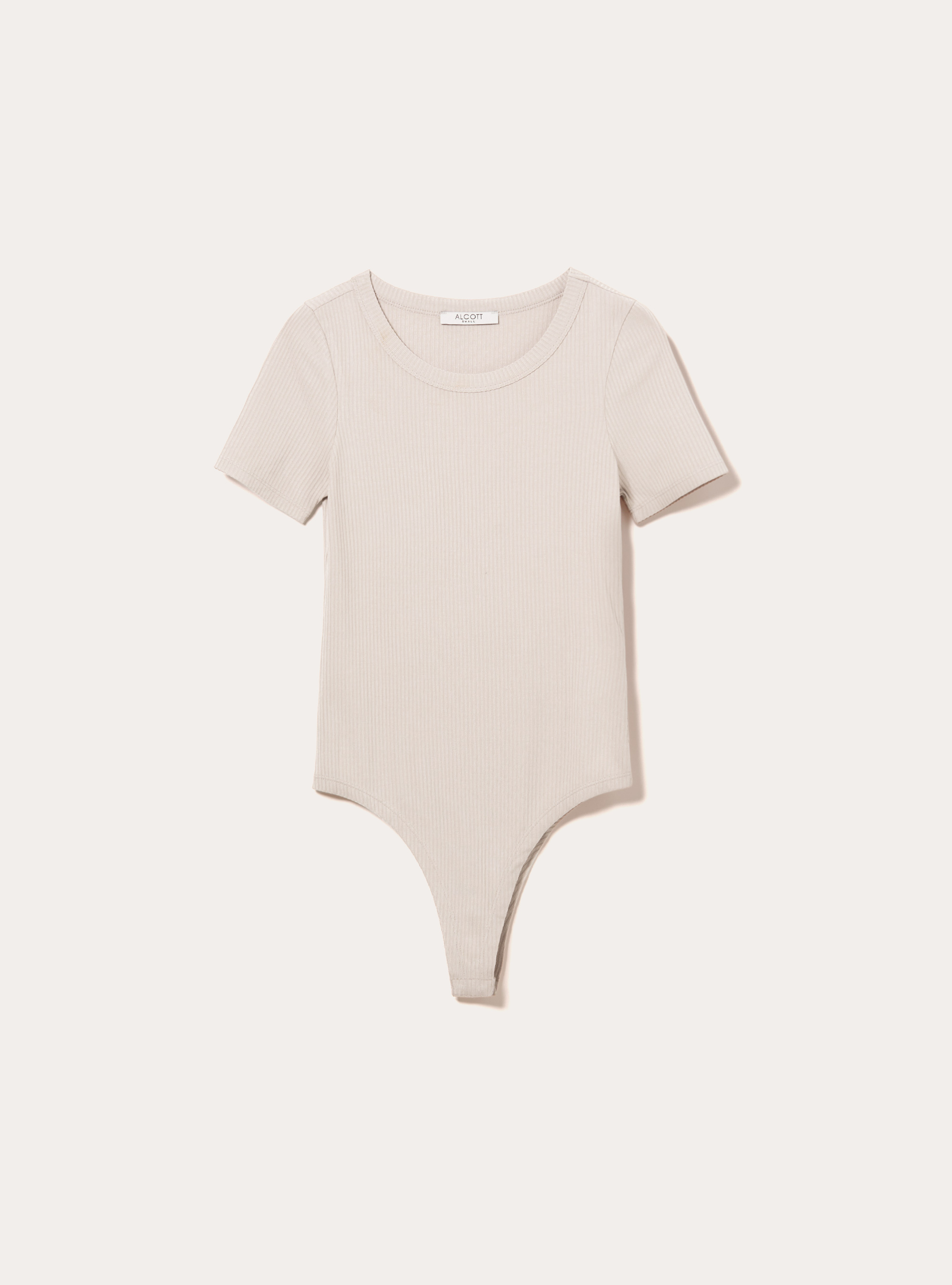 Body &agrave; manches courtes cotel&eacute;es, BG2 BEIGE MEDIUM
