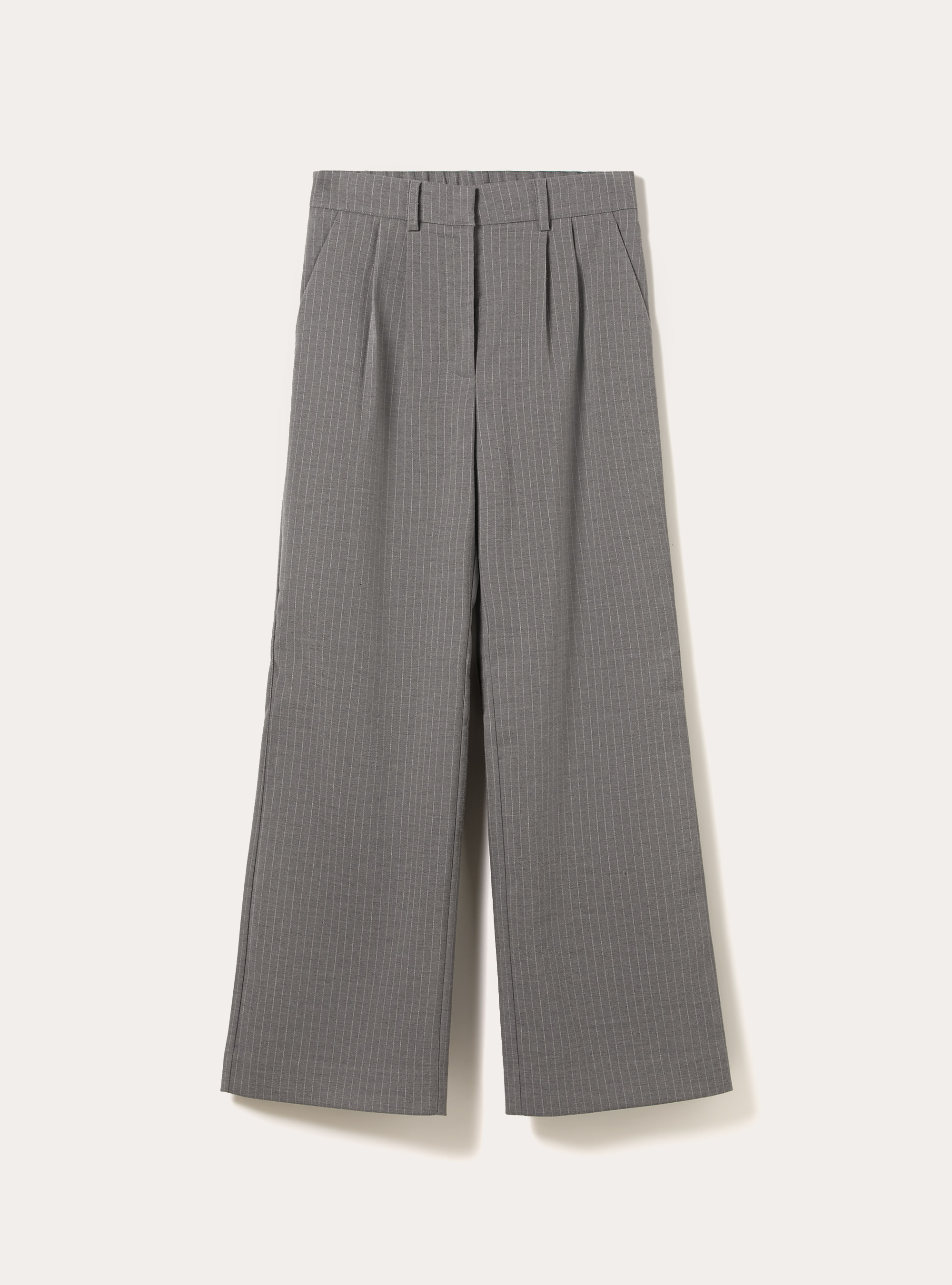 Pantalones elegantes a rayas, MGY1 GREY MEL DARK