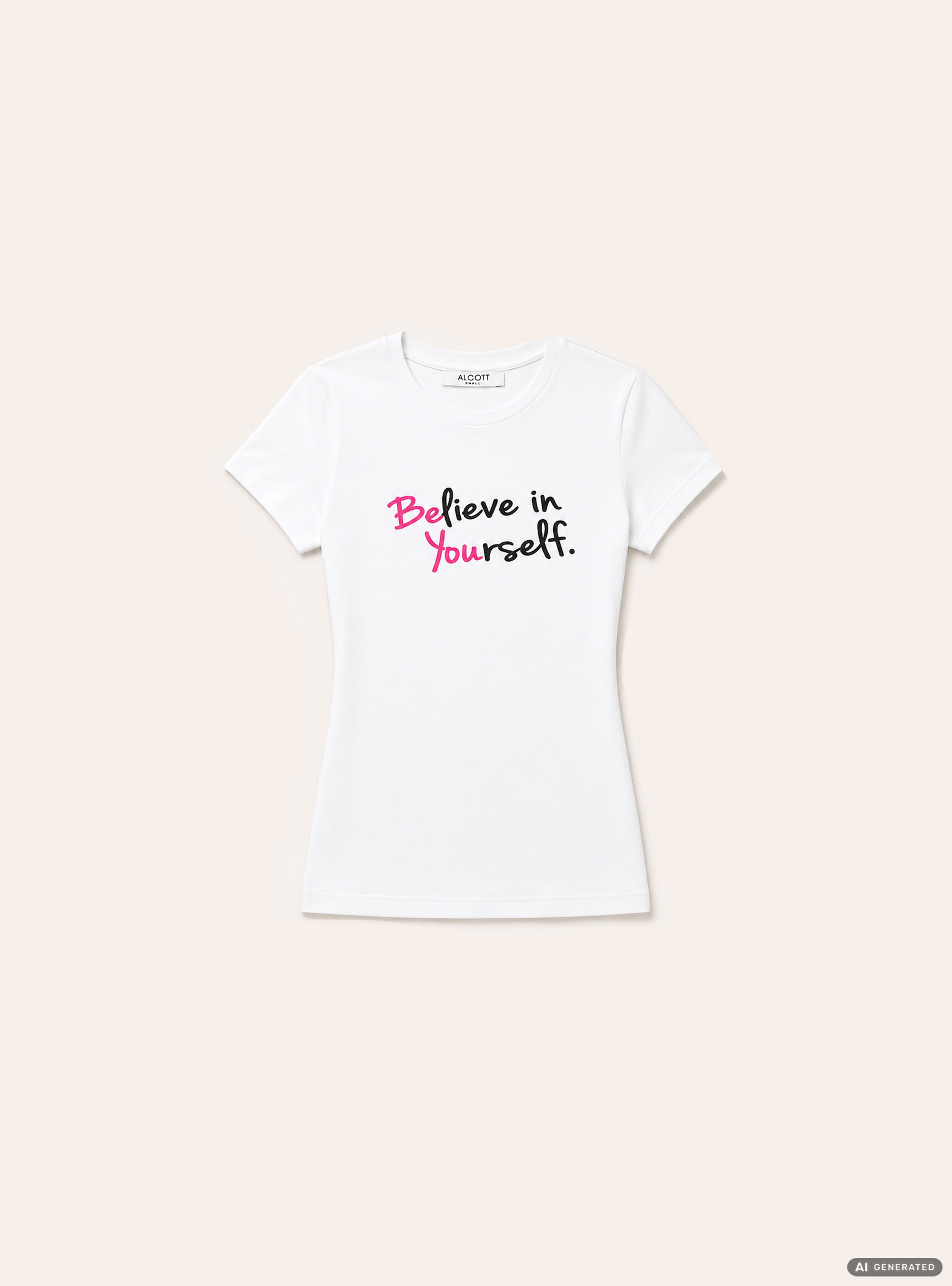 T-shirt regular con stampa, WH3 WHITE