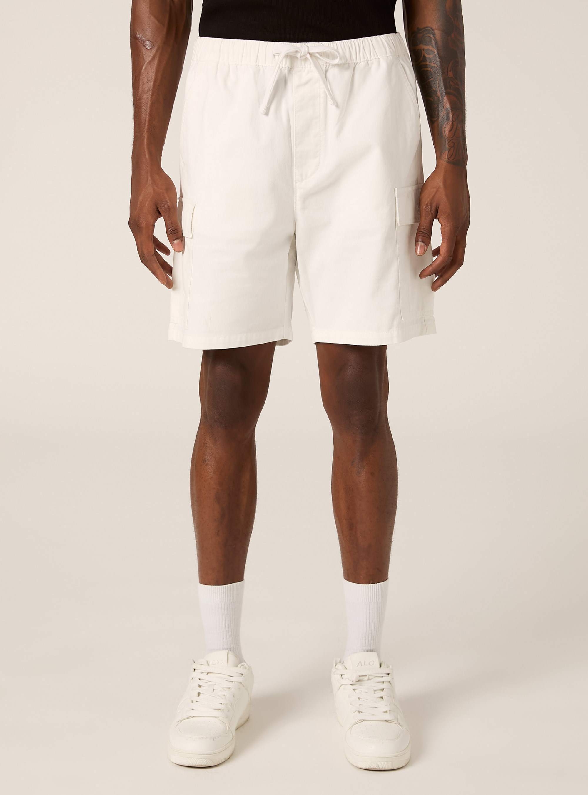 Bermuda cargo en serg&eacute; coul&eacute;, WH2 WHITE