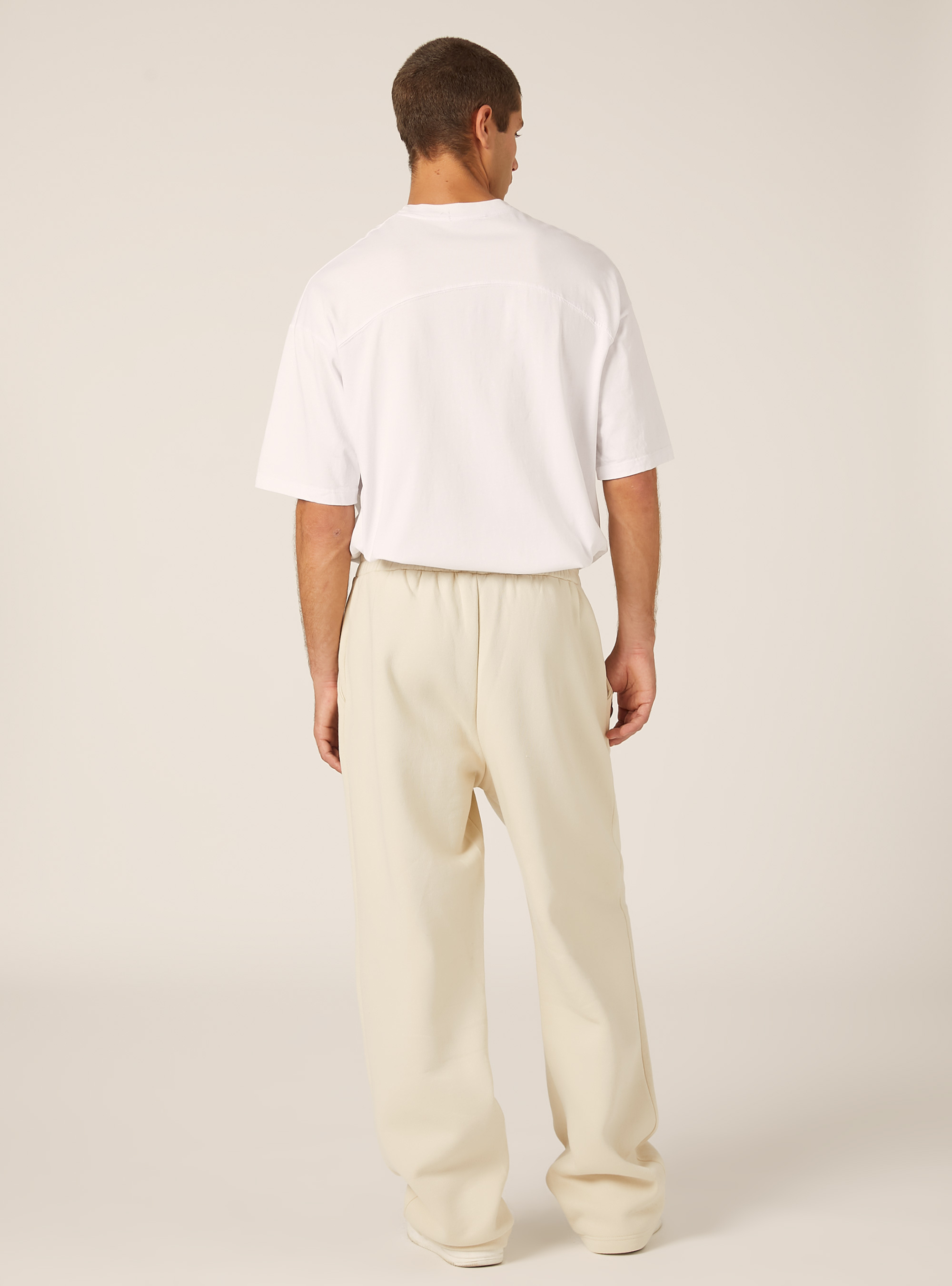 Pantalon ample en molleton, CR3 CREAM LIGHT