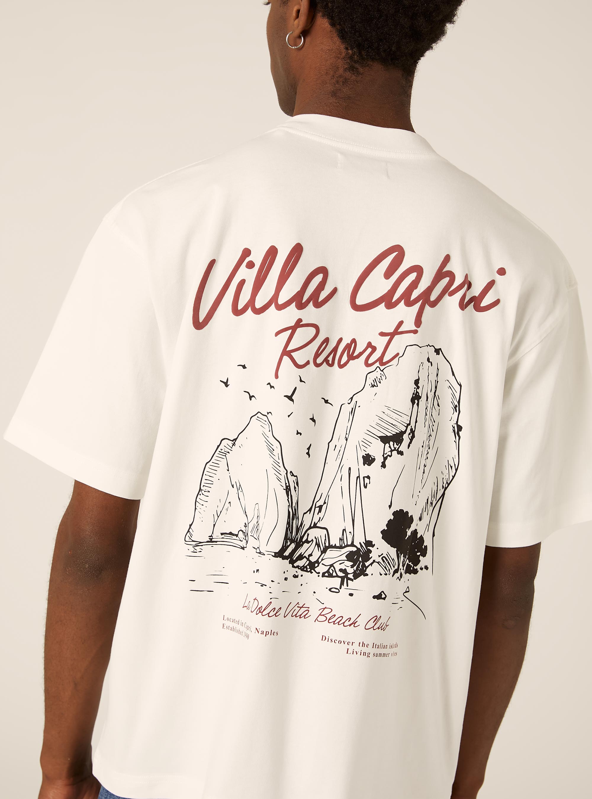 Boxy Fit T-Shirt Capri Amore Mio, WH2 WHITE