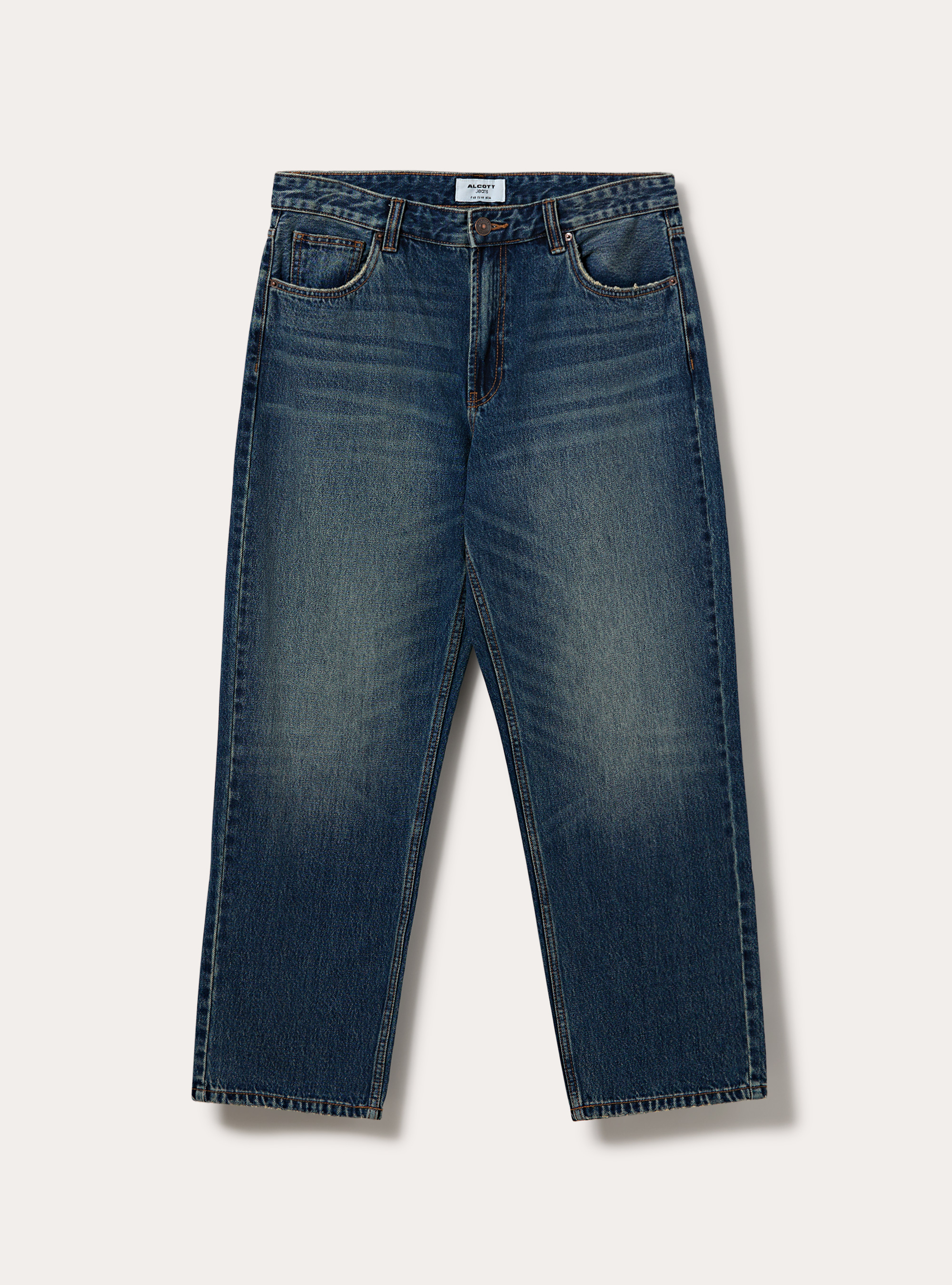 Straight fit jeans, D100 BLUE DARK OVERDYE