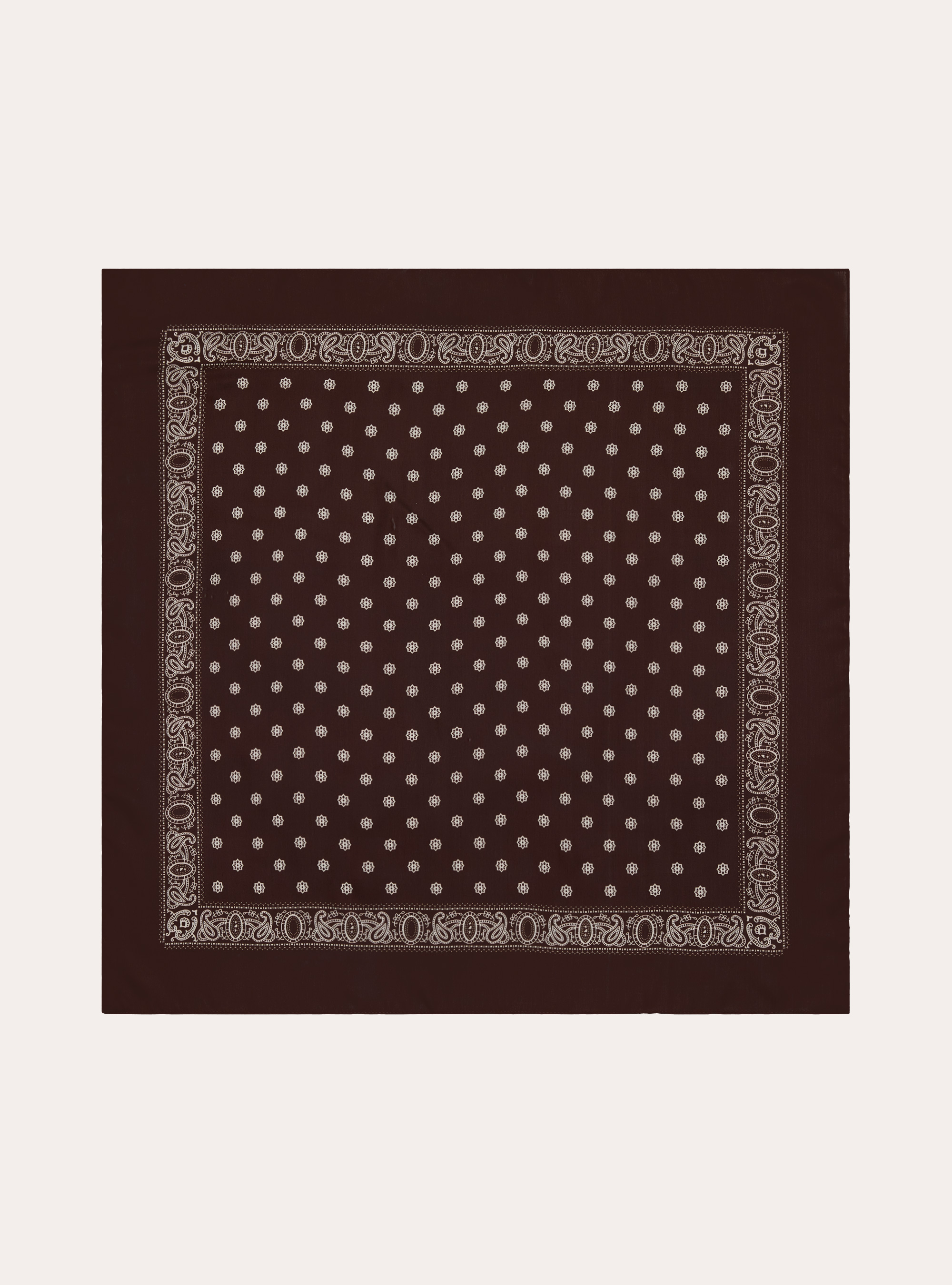 Sciarpa foulard stampato, BR2 BROWN MEDIUM