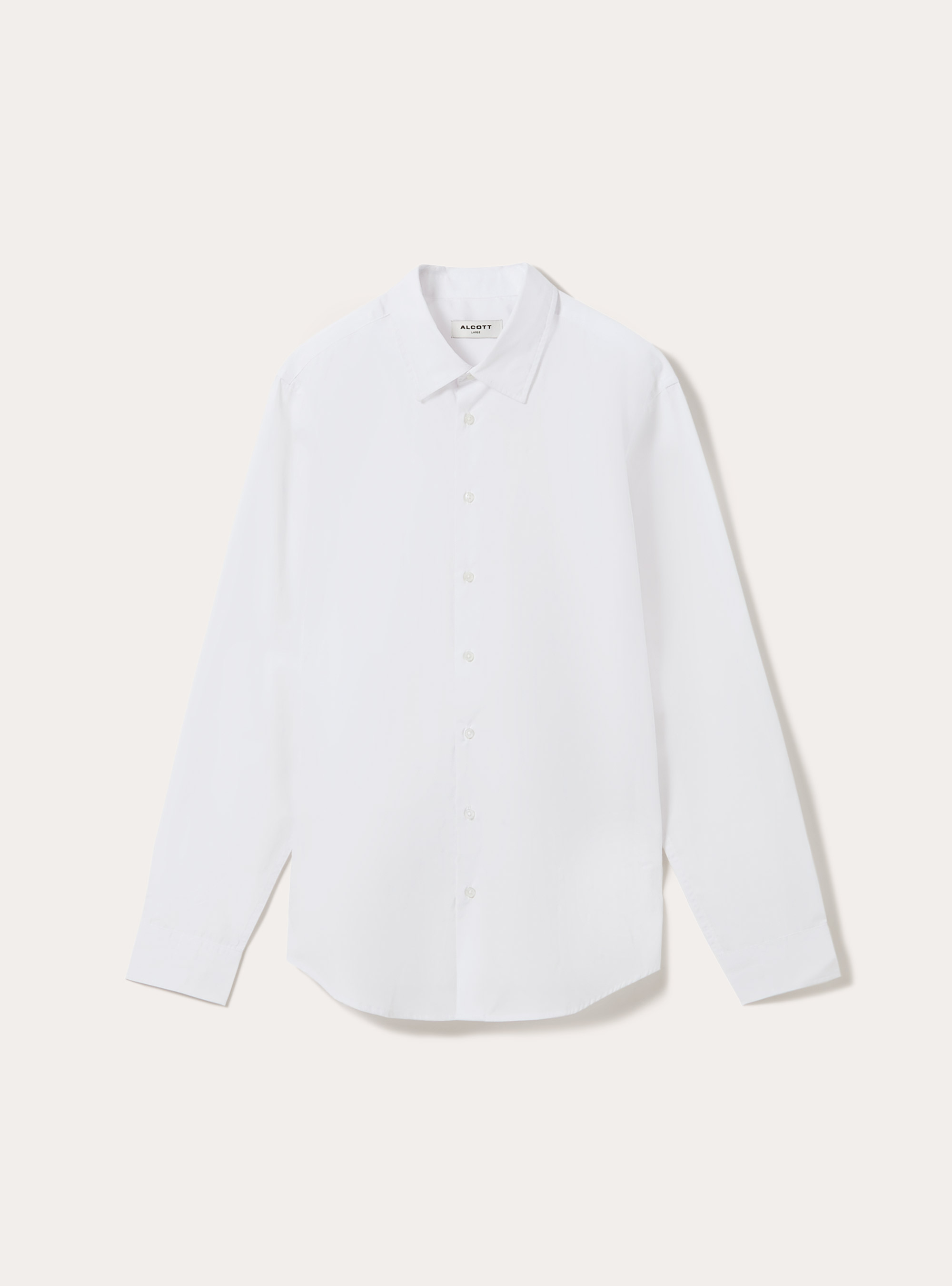 Chemise &agrave; manches longues unie, WH1 OFF WHITE