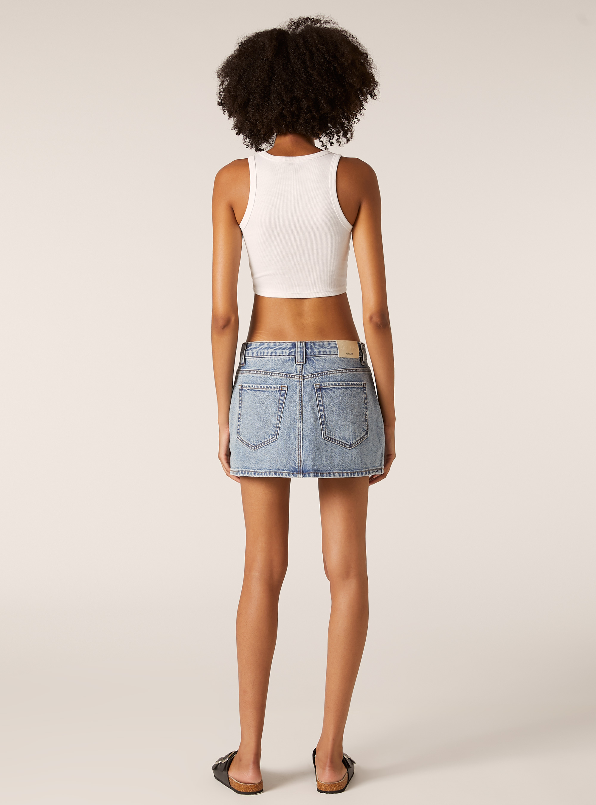 Mini-jupe et denim, D006 AZURE