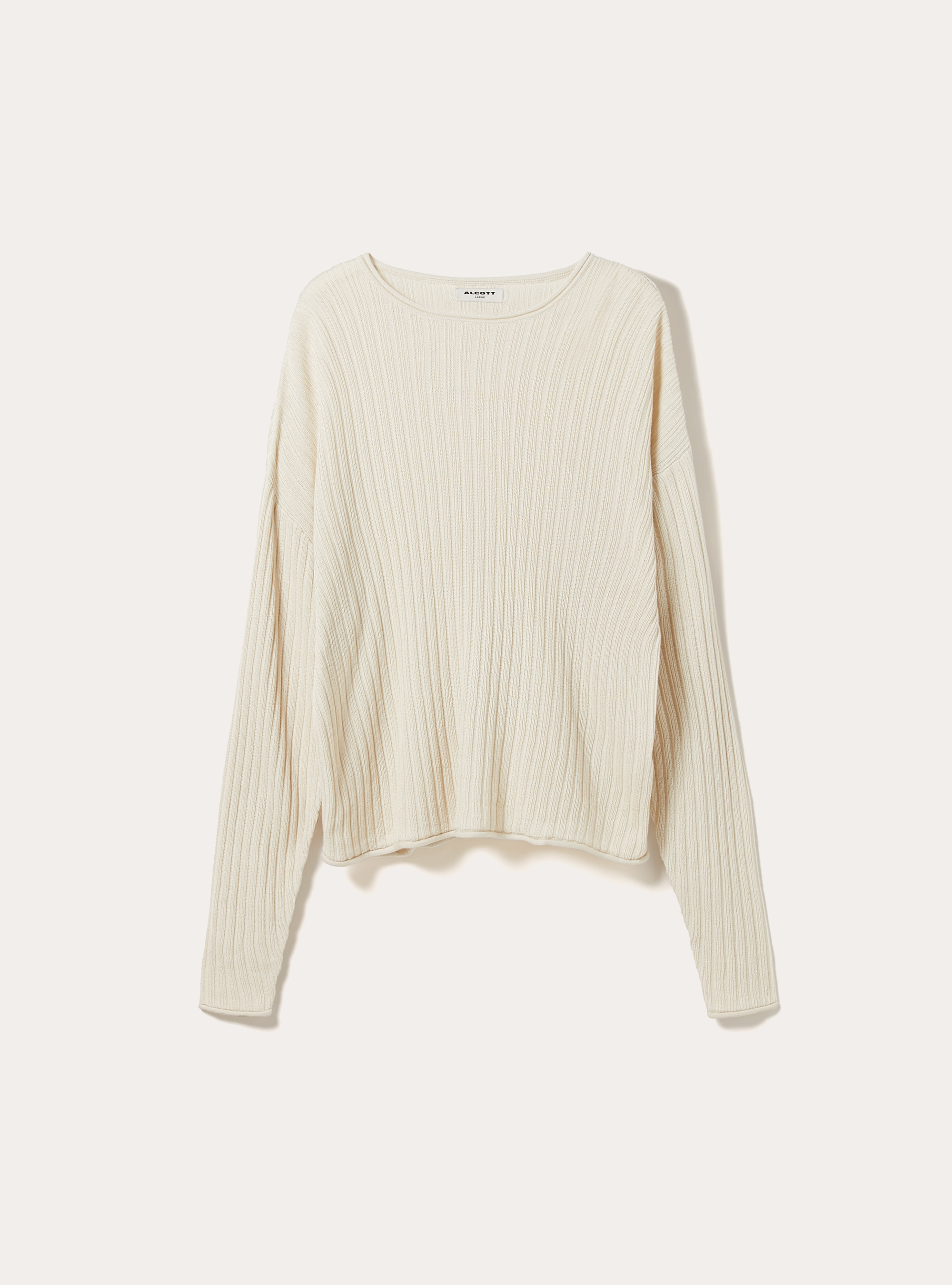 Durchbrochener Pullover aus Baumwolle, CR3 CREAM LIGHT