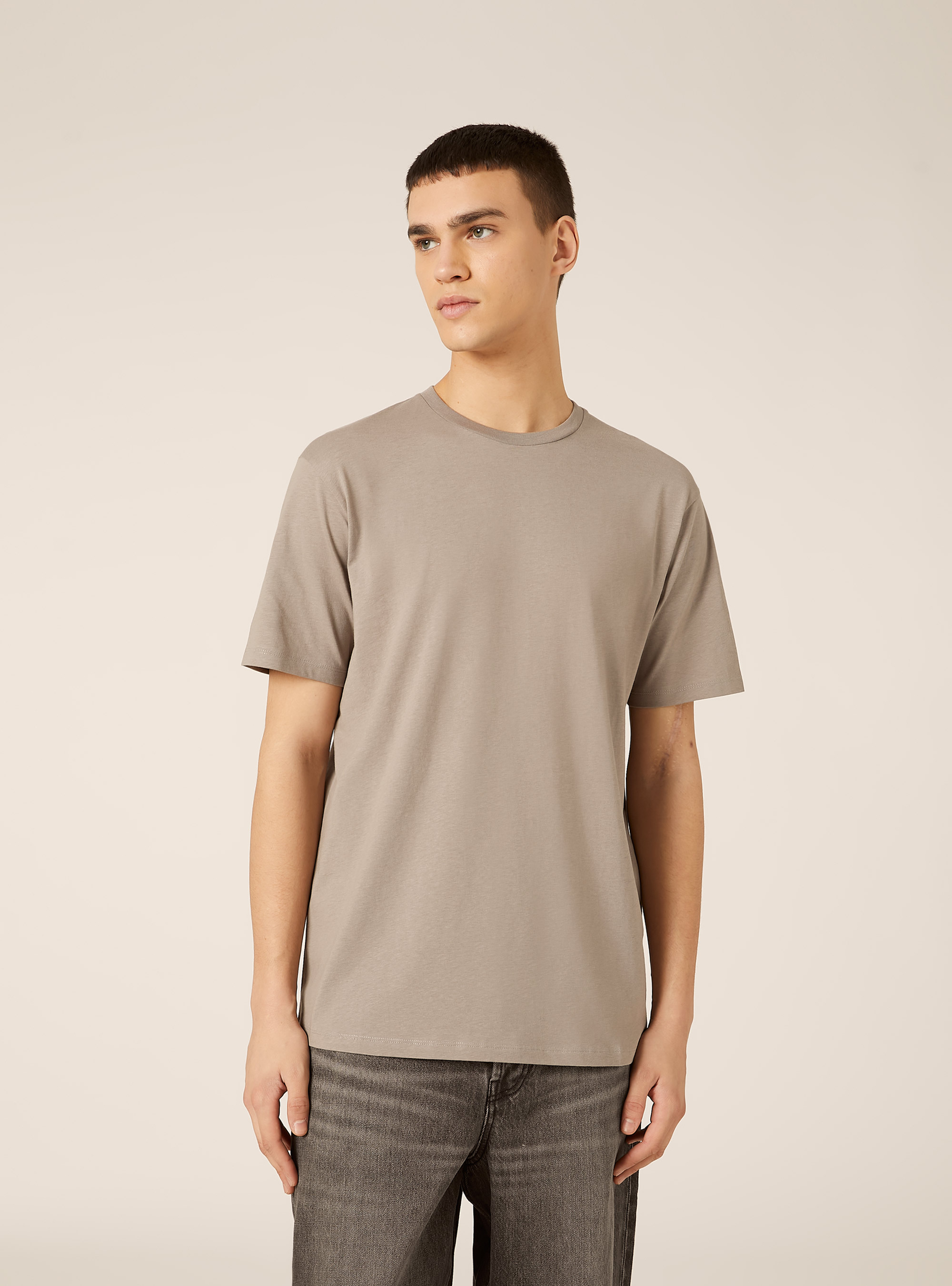 Basic Cotton T-Shirt, GY2 GREY MEDIUM