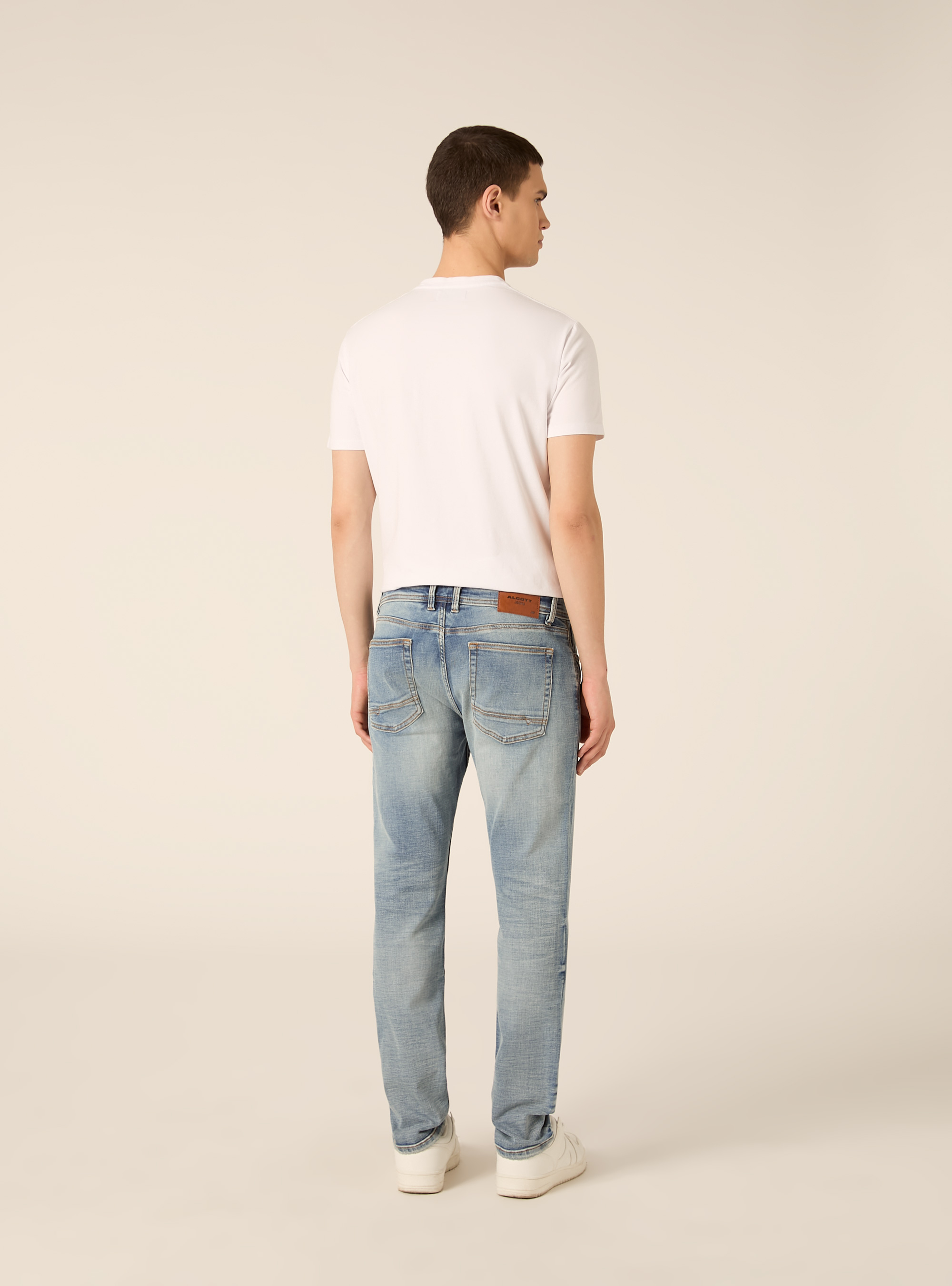 Skinny fit jeans, D201 AZZURRE MED OVERDYE