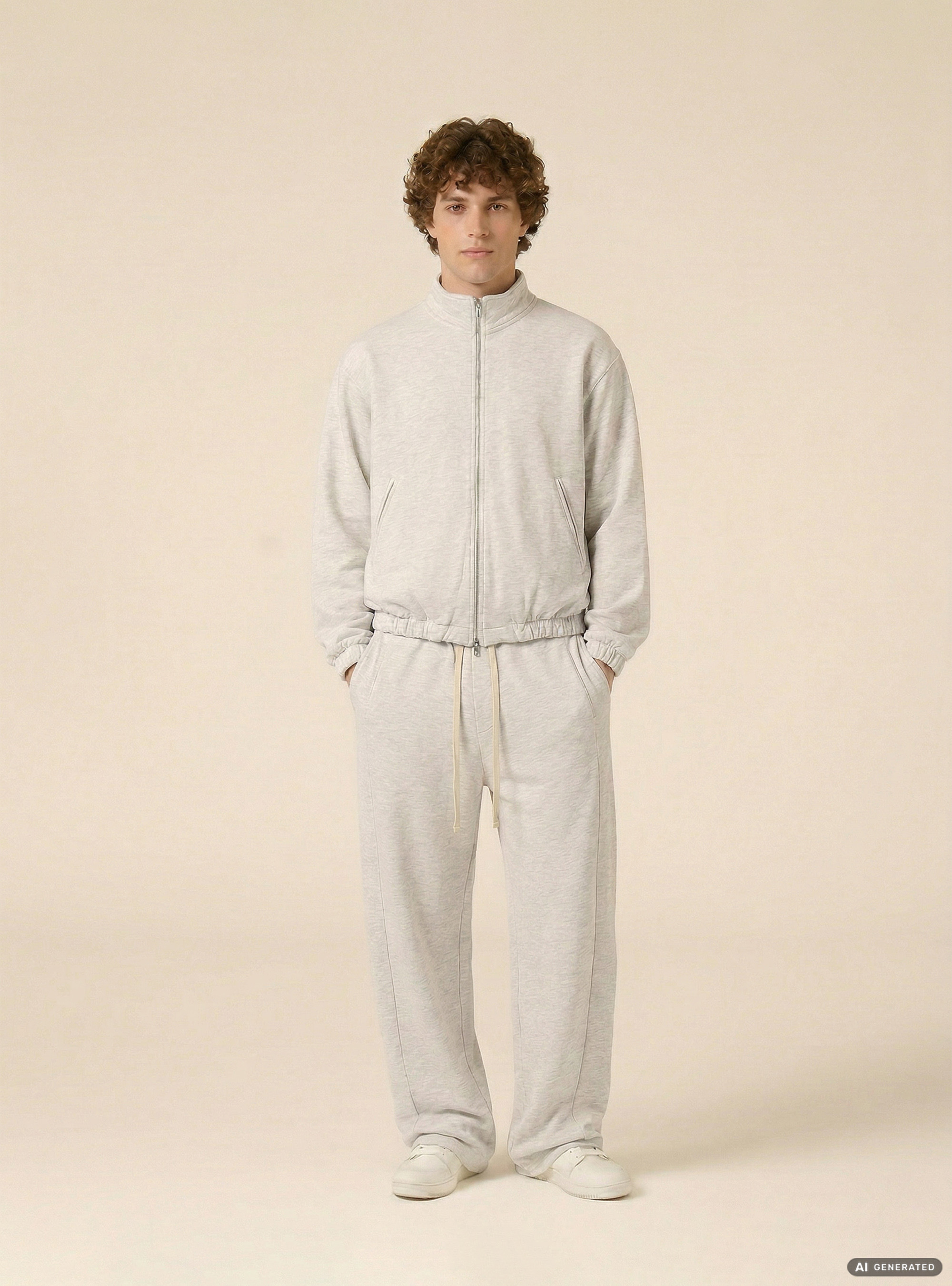 Jogger in felpa baloon fit, MGY3 GREY MEL LIGHT
